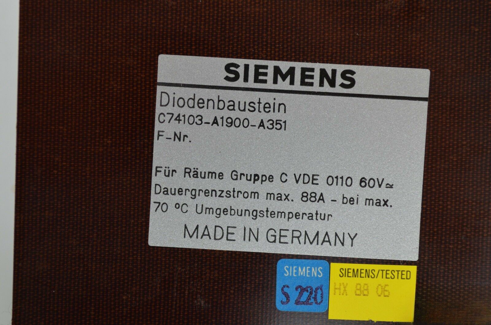 Siemens Diodenbaustein C74103-A1900-A351