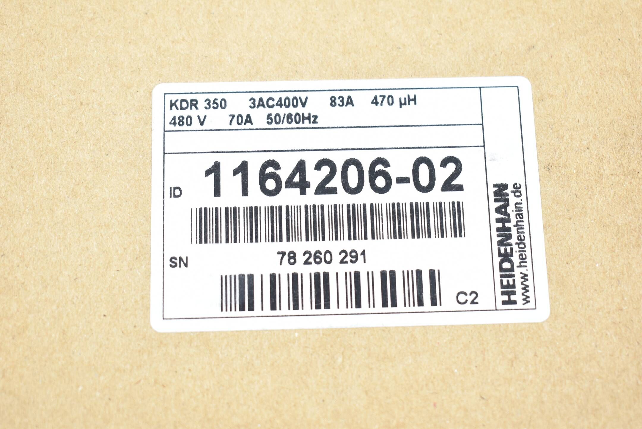 Heidenhain Kommutierungsdrossel KDR 350 1164206-02 ( 1164 206-02 ) Ver. C2