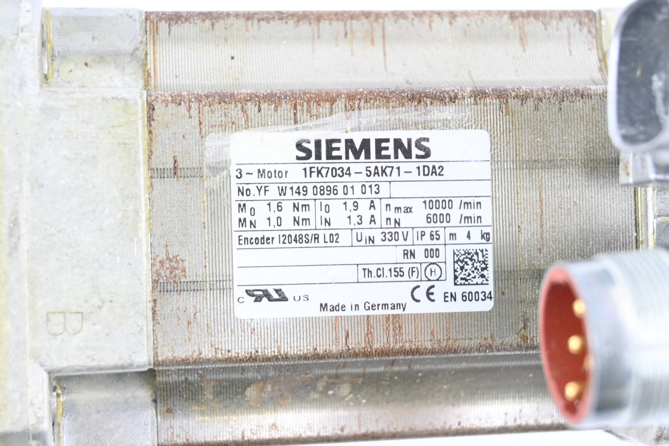 Siemens Simotics S Synchronservomotor 1FK7034-5AK71-1DA2 ( 1FK7 034-5AK71-1DA2 )