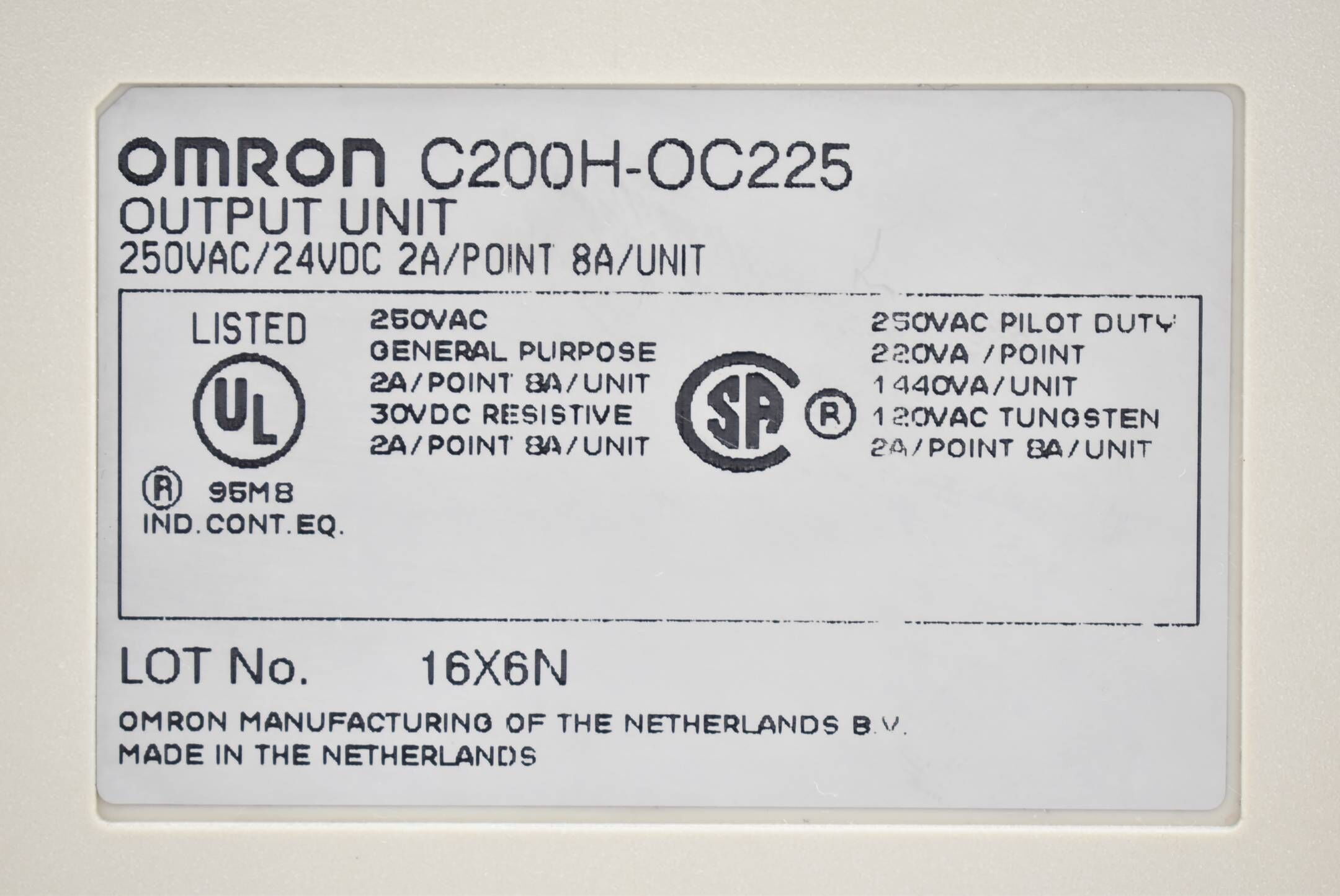 Omron Ausgangsmodul C200H-OC225 ( 250VAC 24VDC )