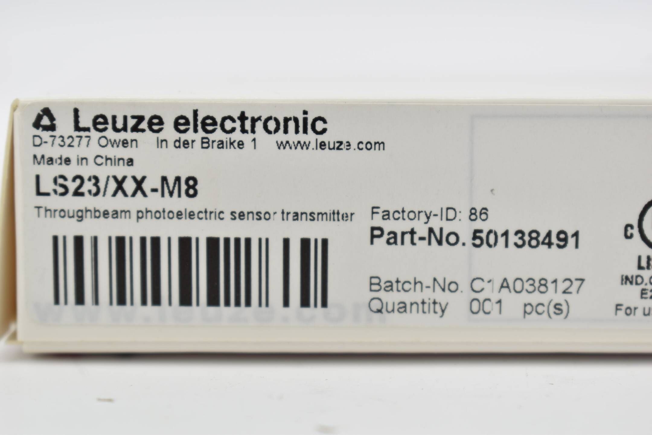 Leuze electronic Einweglichtschranke 30 mA 10-30 V DC LS23/XX-M8 ( 50138491 )