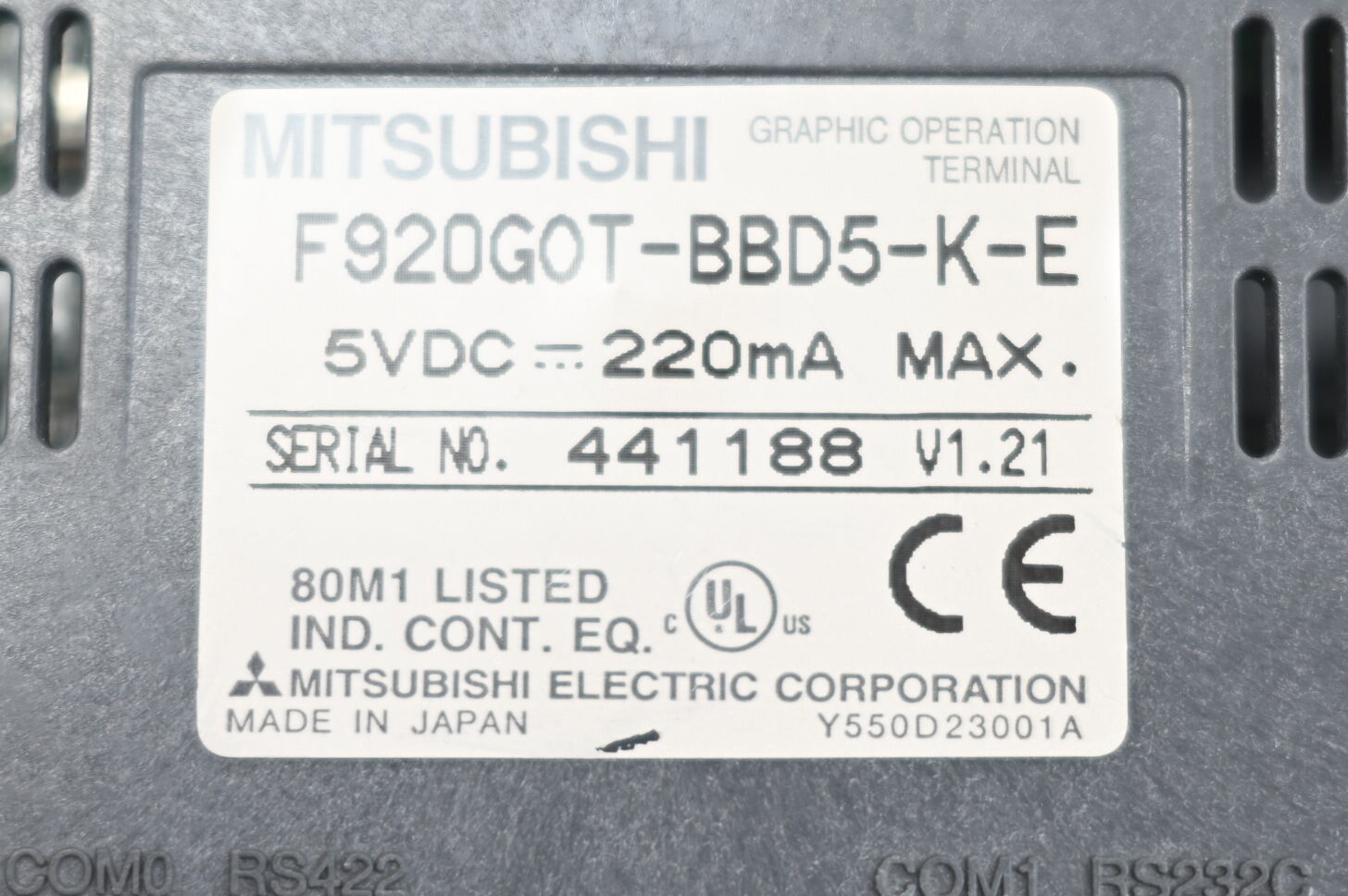Mitsubishi Textanzeige PLC Modul F920GOT-BBD5-K-E
