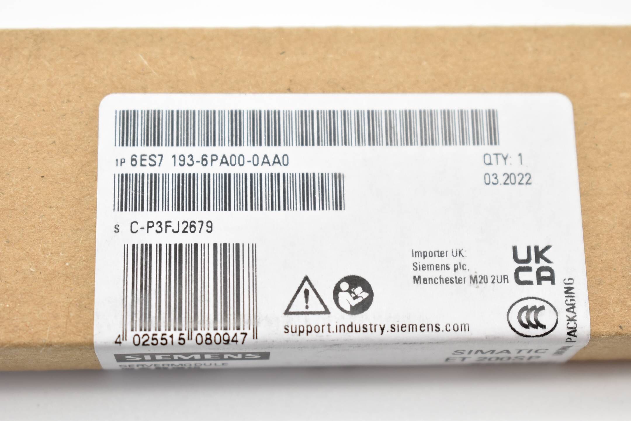 Siemens simatic S7 ET 200SP 6ES7 193-6PA00-0AA0 ( 6ES7193-6PA00-0AA0 ) E.10