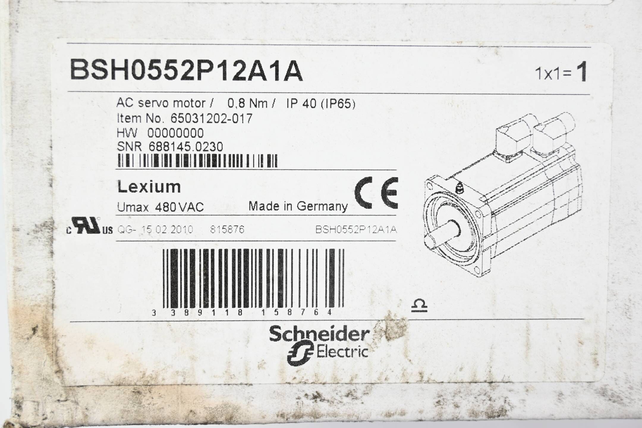 Schneider Electric AC Servomotor BSH0552P12A1A