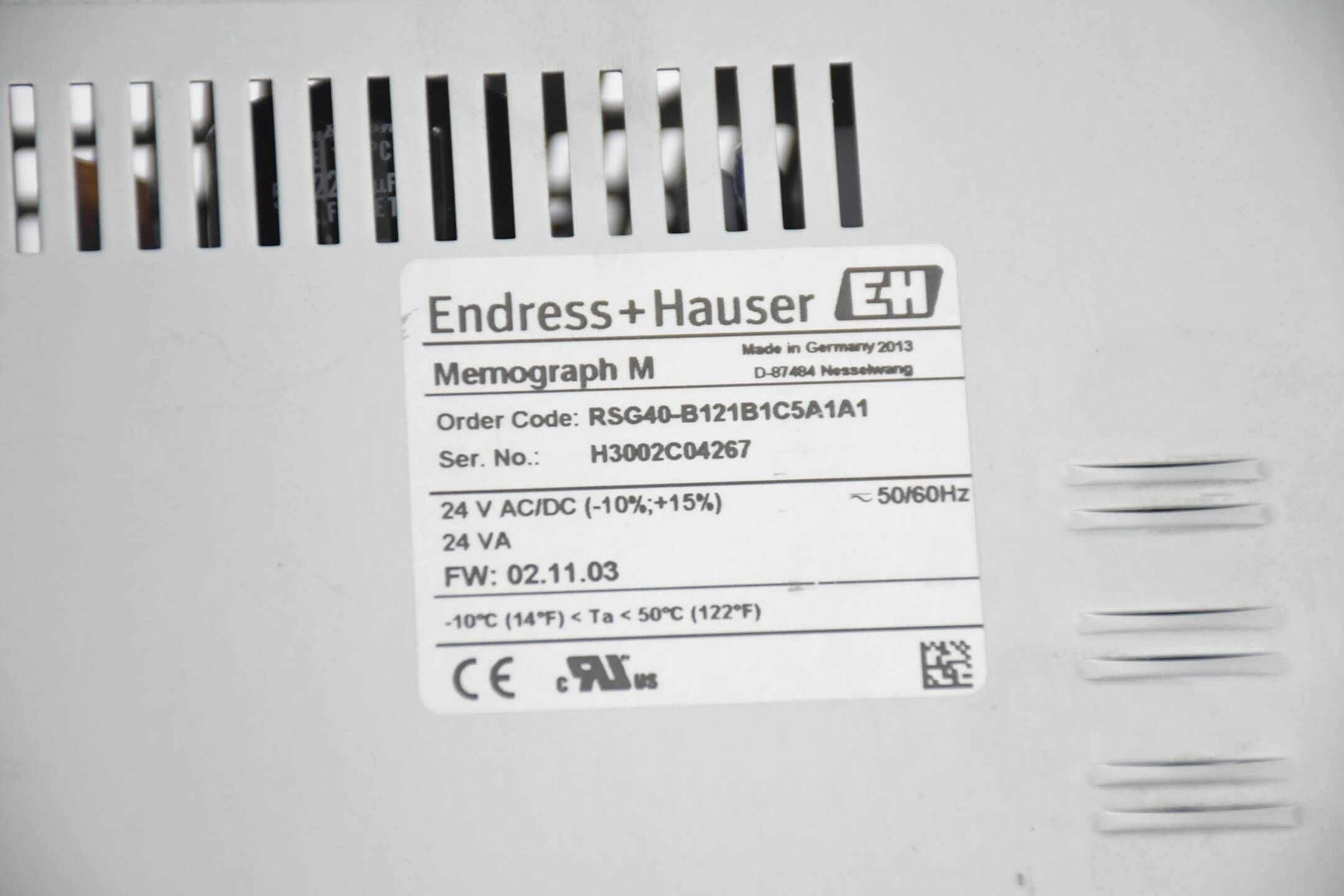 Endress+Hauser Memograph M RSG40-B121B1C5A1A1