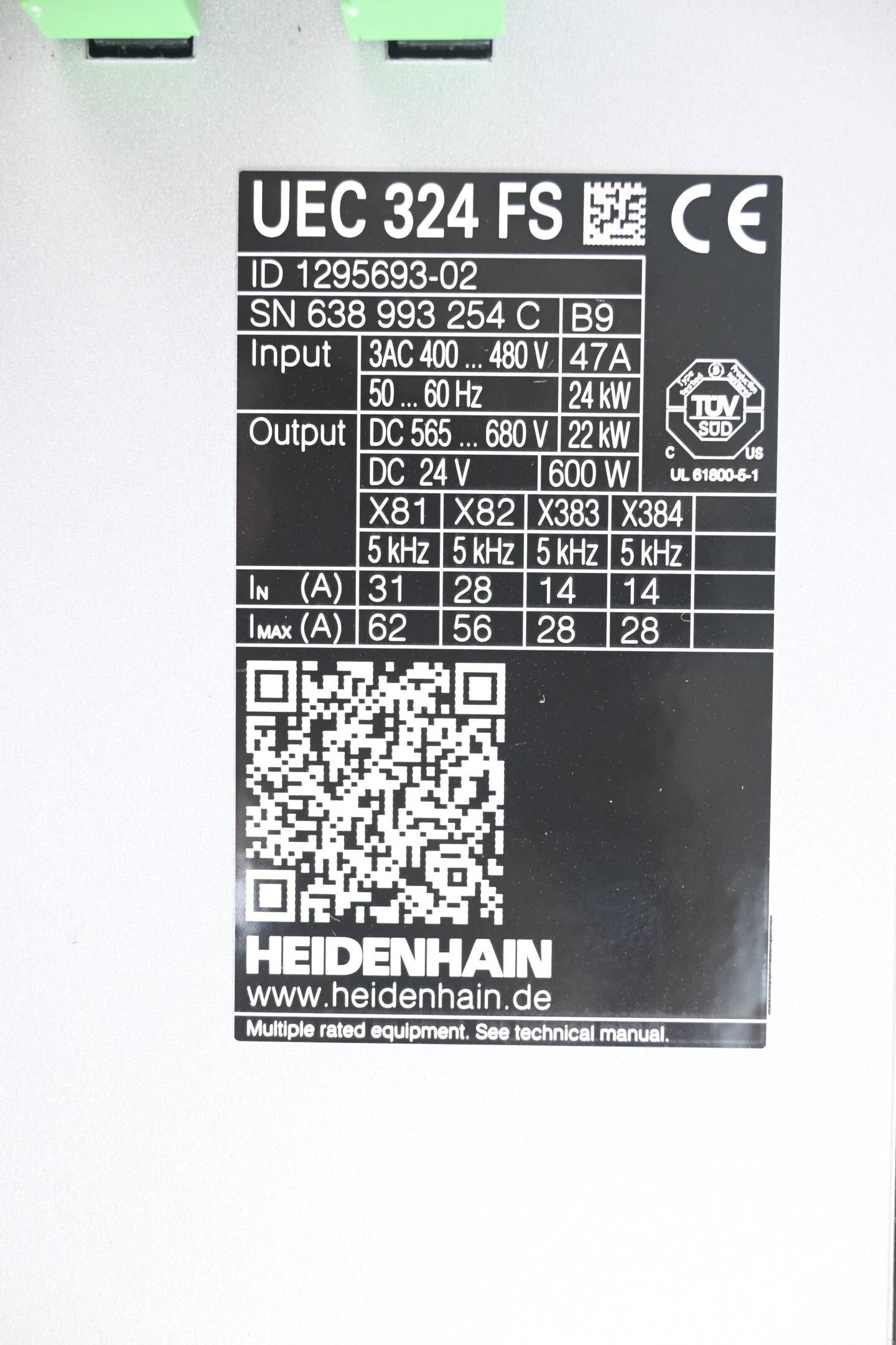 Heidenhain Kompaktumrichter UEC 324 FS ( 1295693-02 ) Ver. B9