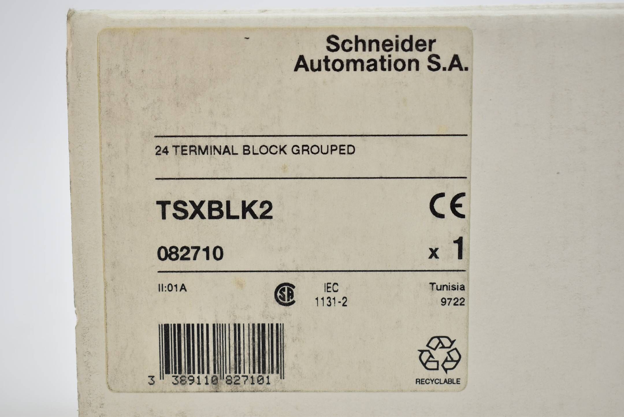 Schneider automation S.A. 24 Terminal Block Grouped TSXBLK2 ( 082710 )
