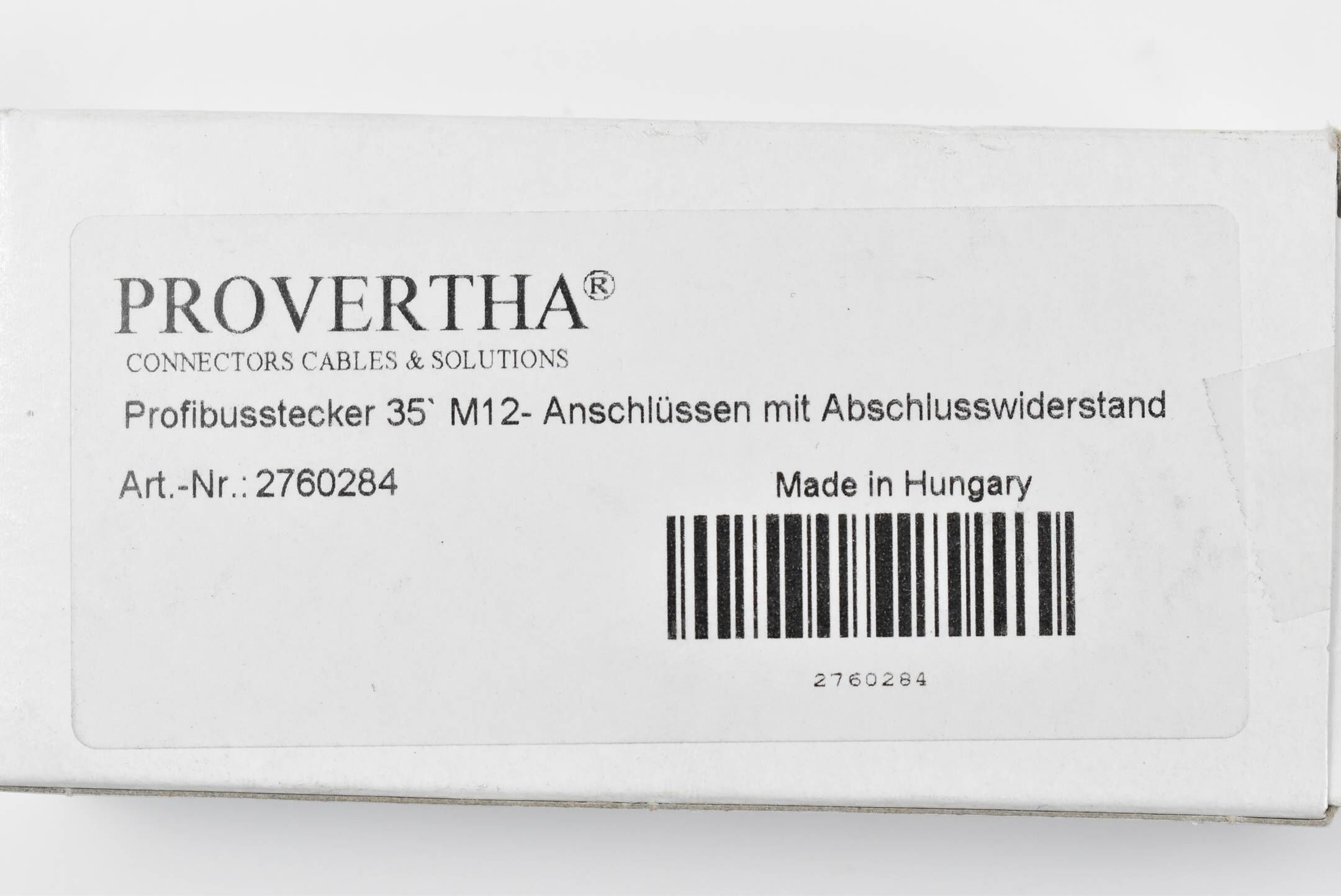 Provertha Profibusstecker 35´ M12-Anschlüssen mit Abschlusswiderstand 2760284