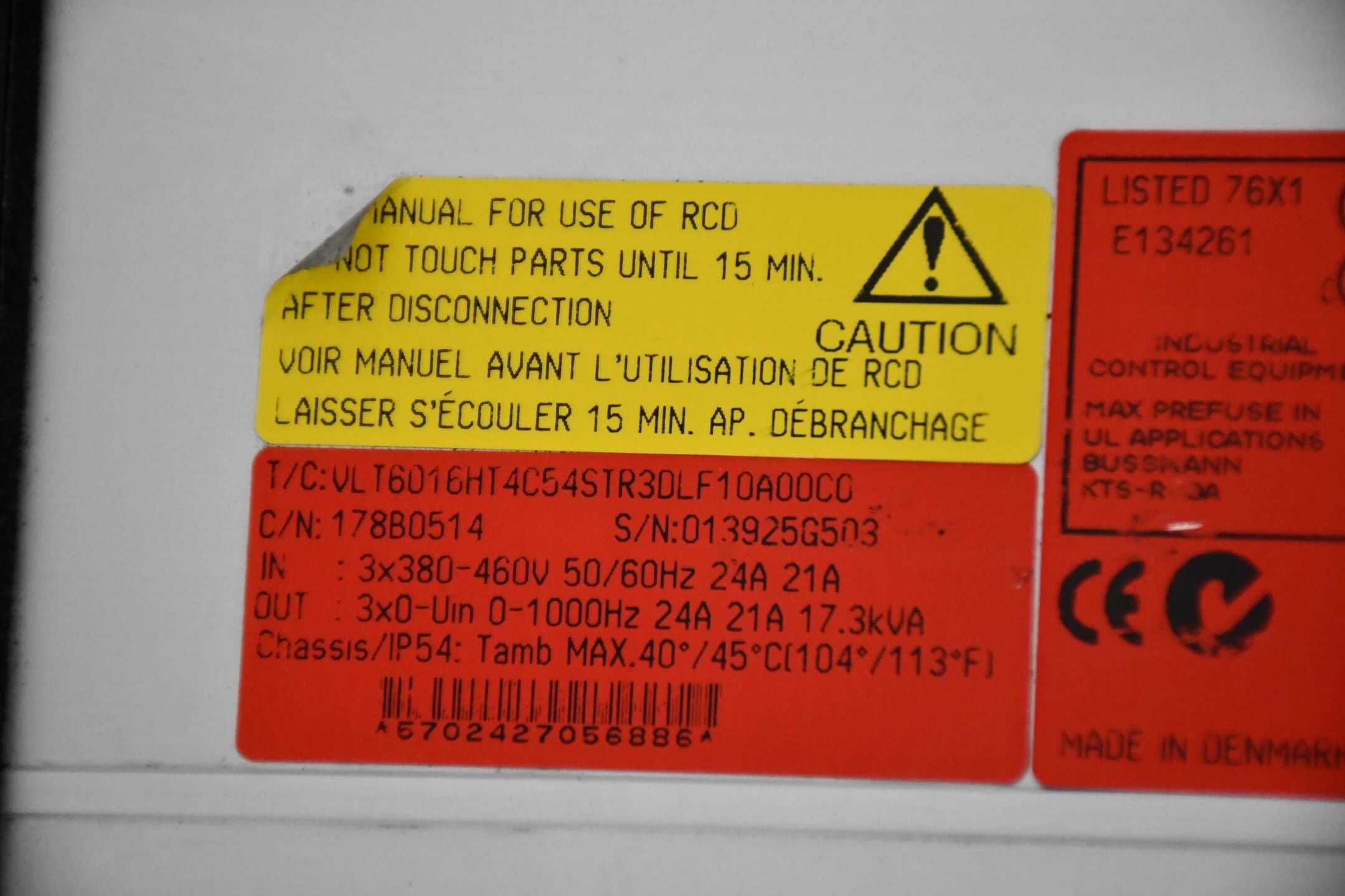 Danfoss VLT® 6000 HVAC Frequenzumrichter VLT6016HT4C54STR3DLF10A00C0 ( 178B0514 )