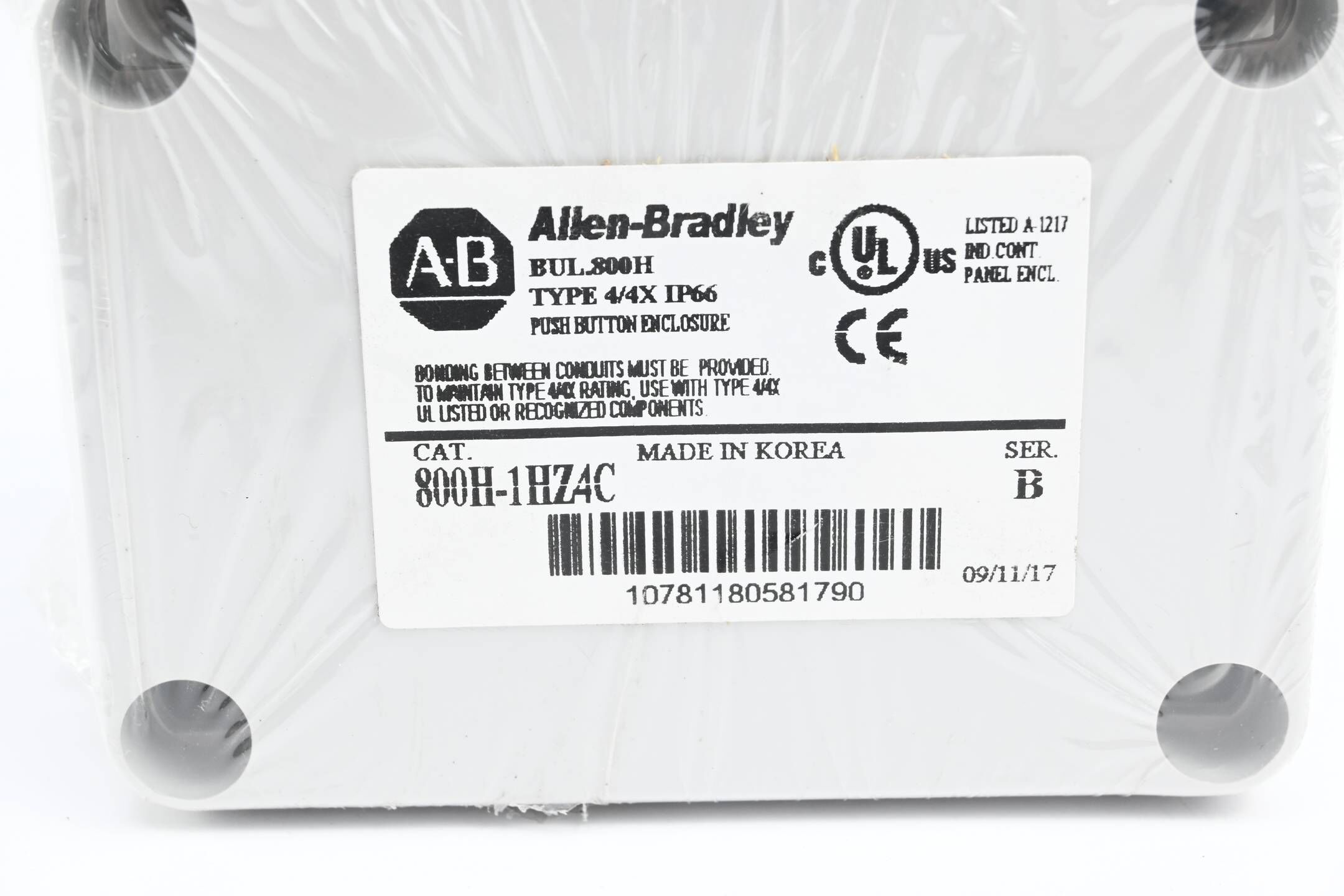 Allen Bradley Push Button Enclosure 800H-1HZ4C