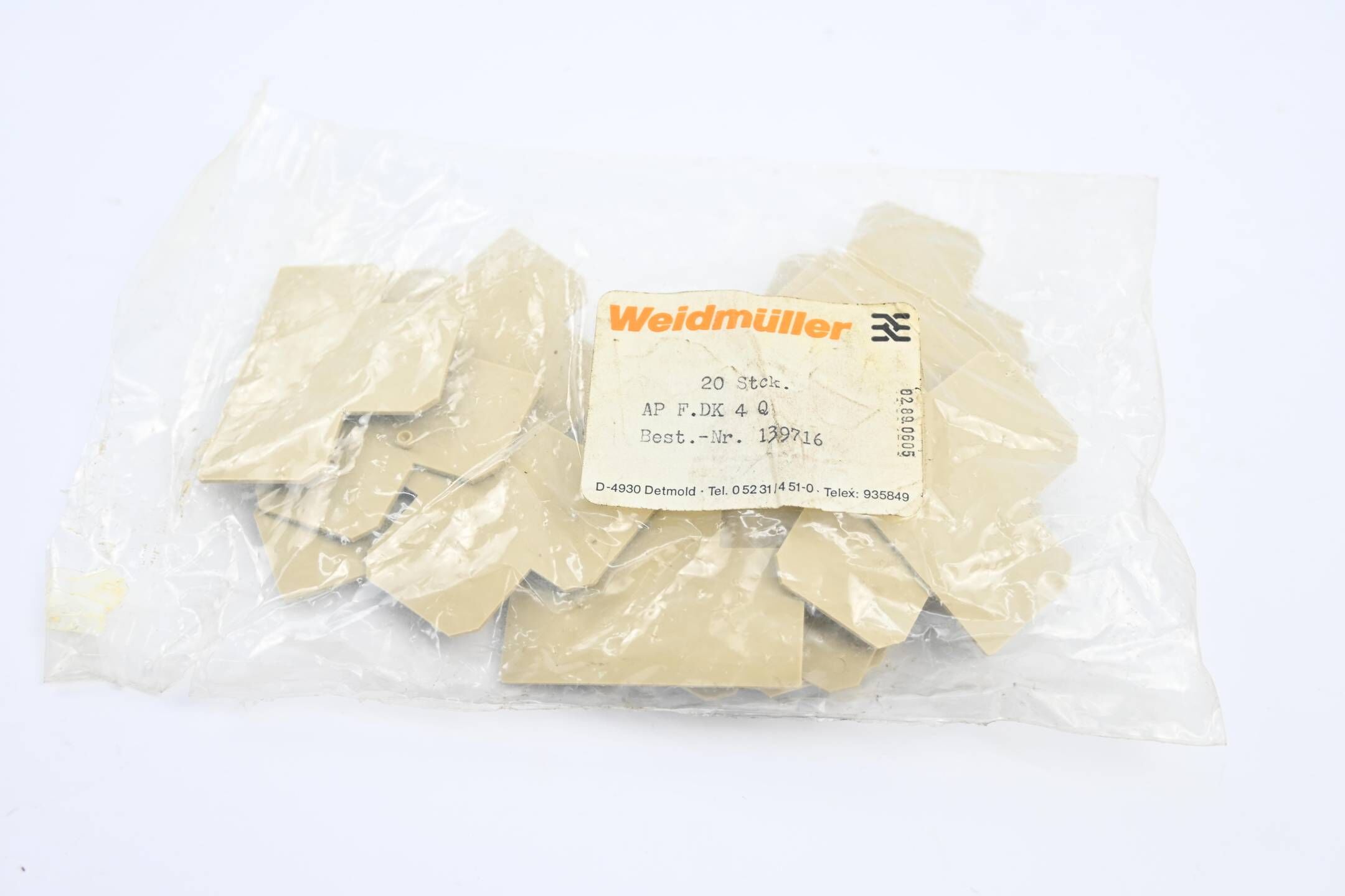 Weidmüller Abd. für Durchgangsklemme AP F.DK4Q ( 1397160000 ) VE: 20Stk