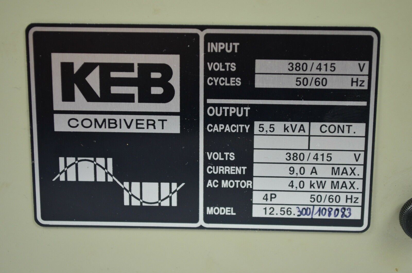 KEB Combivert 4kW 12.56.300