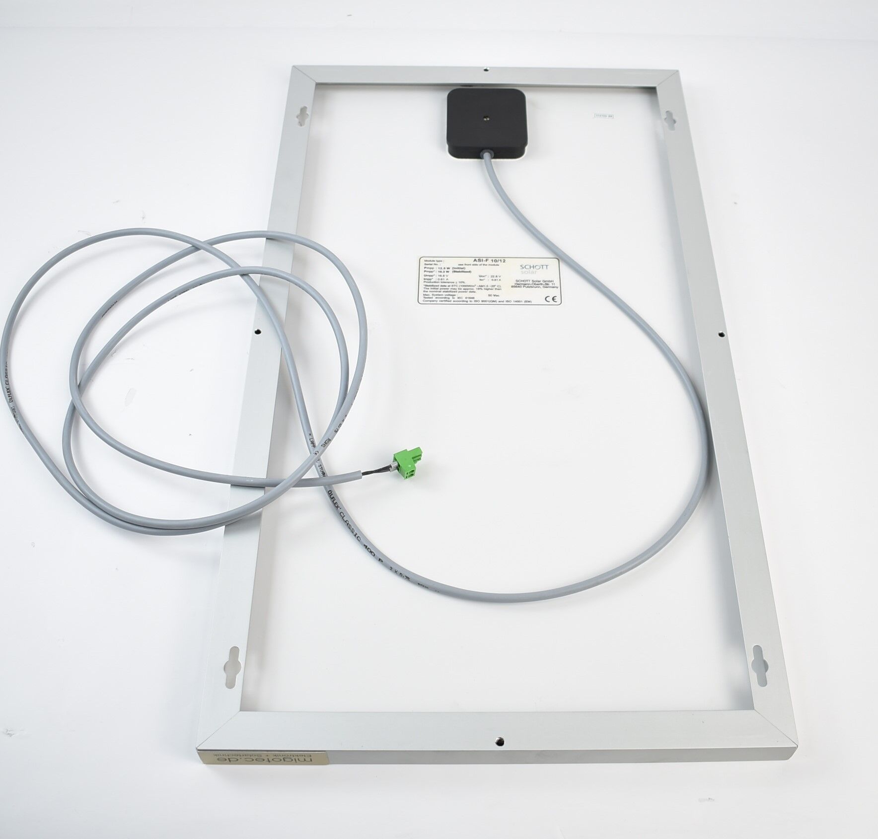 Schott Solar Solarmodul 12,5W 16,8V 0,61A 581x330mm ASI-F 10/12 