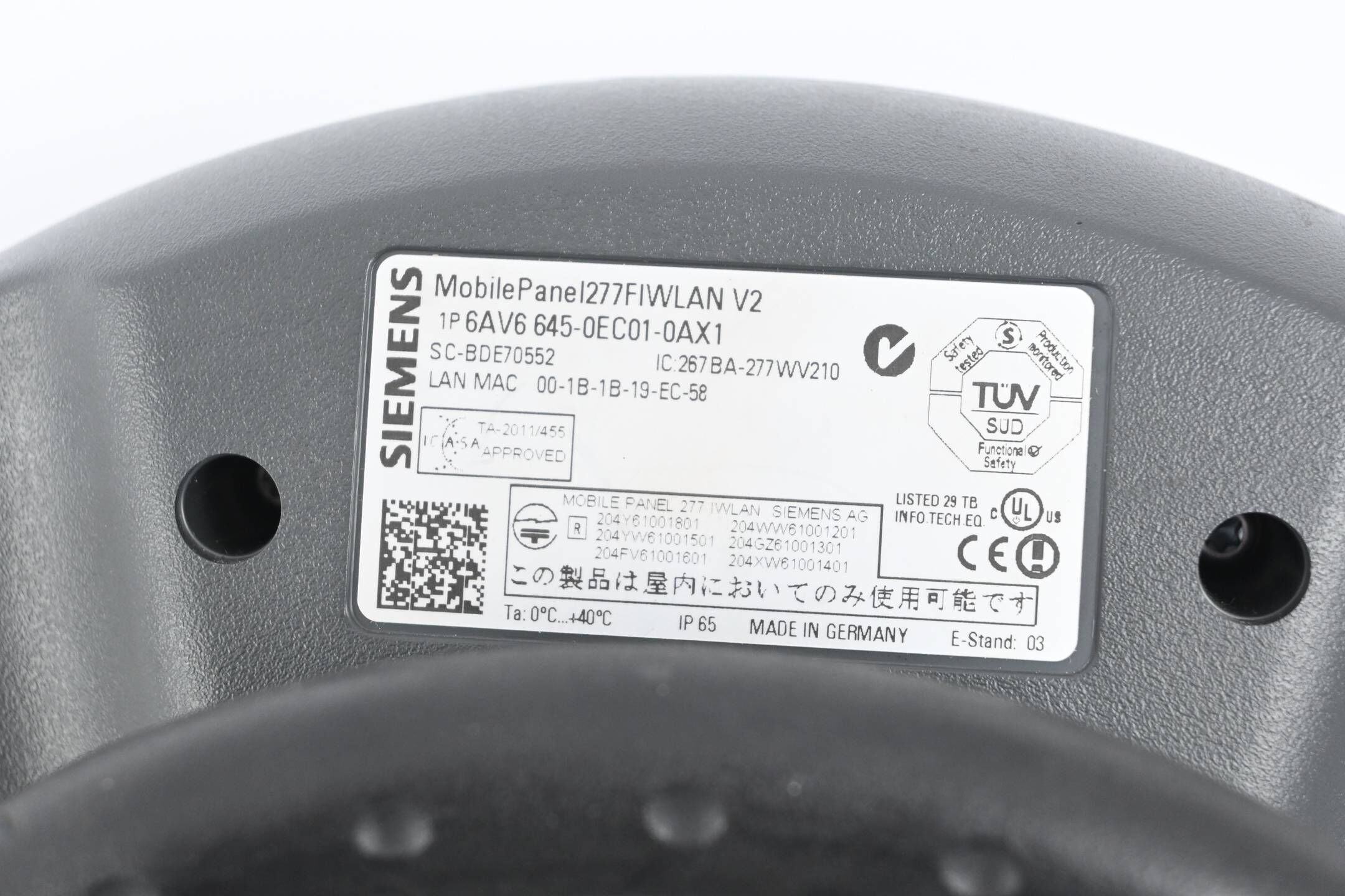 Siemens Mobile Panel 277FI Wlan V2 6AV6645-0EC01-0AX1 ( 6AV6 645-0EC01-0AX1 ) E3