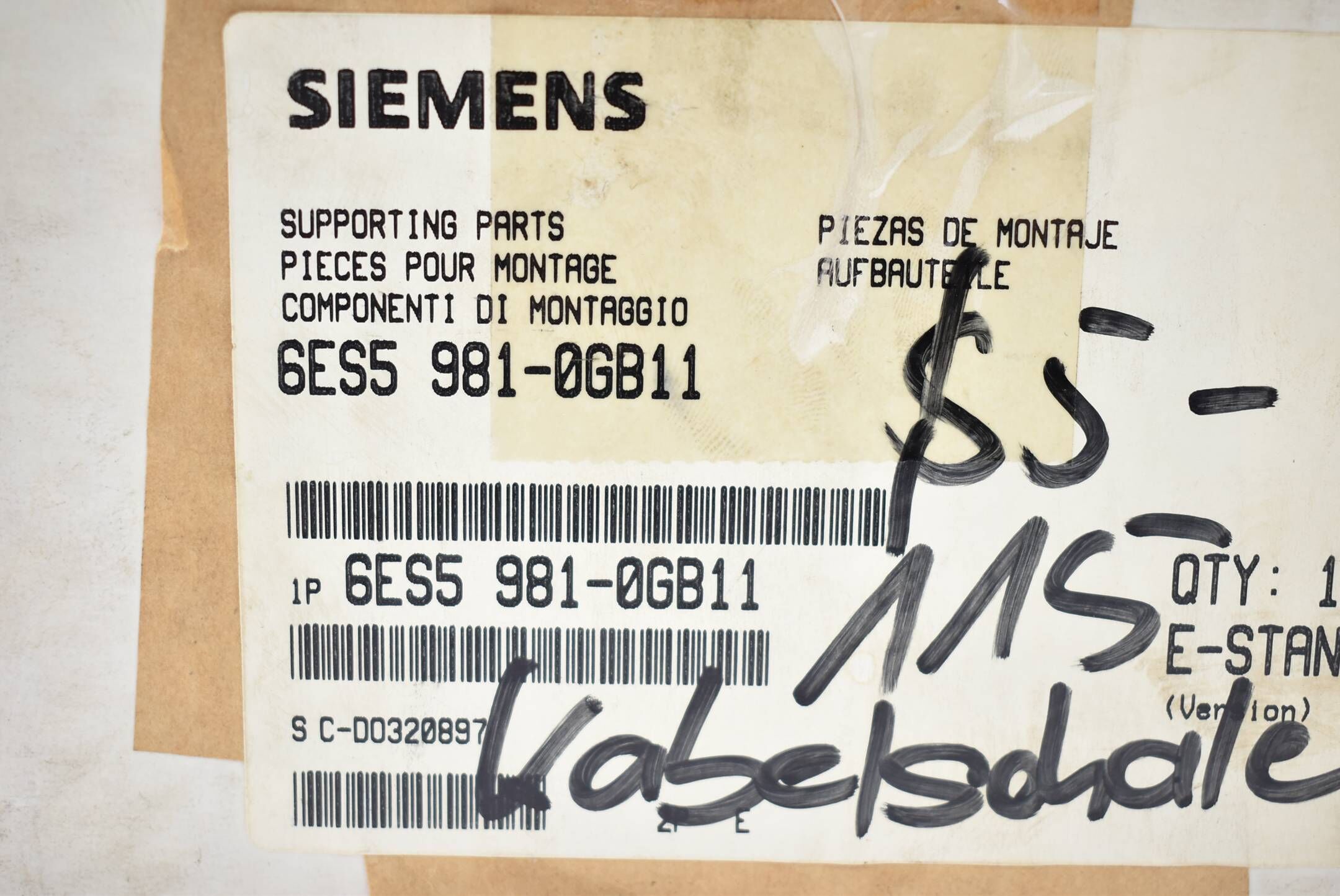 Siemens simatic S5 Aufbauteile 6ES5 981-0GB11 ( 6ES5981-0GB11 )