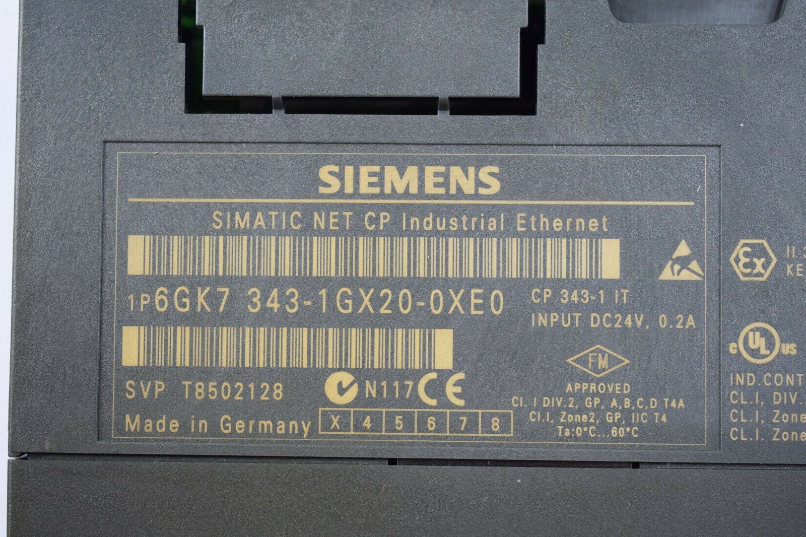Siemens simatic NET CP 6GK7 343-1GX20-0XE0 ( 6GK7343-1GX20-0XE0 ) E3