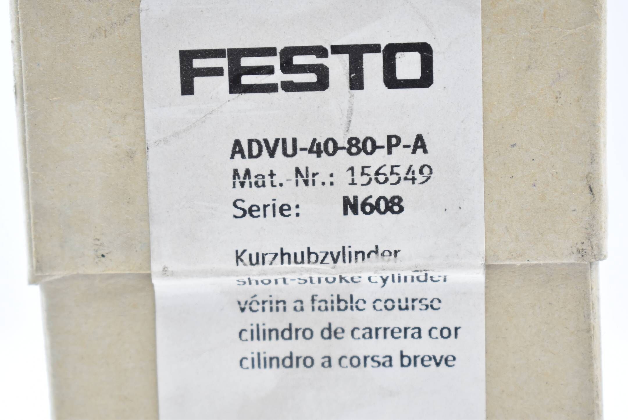 Festo Kurzhubzylinder ADVU-40-80-P-A ( 156549 ) 10 bar