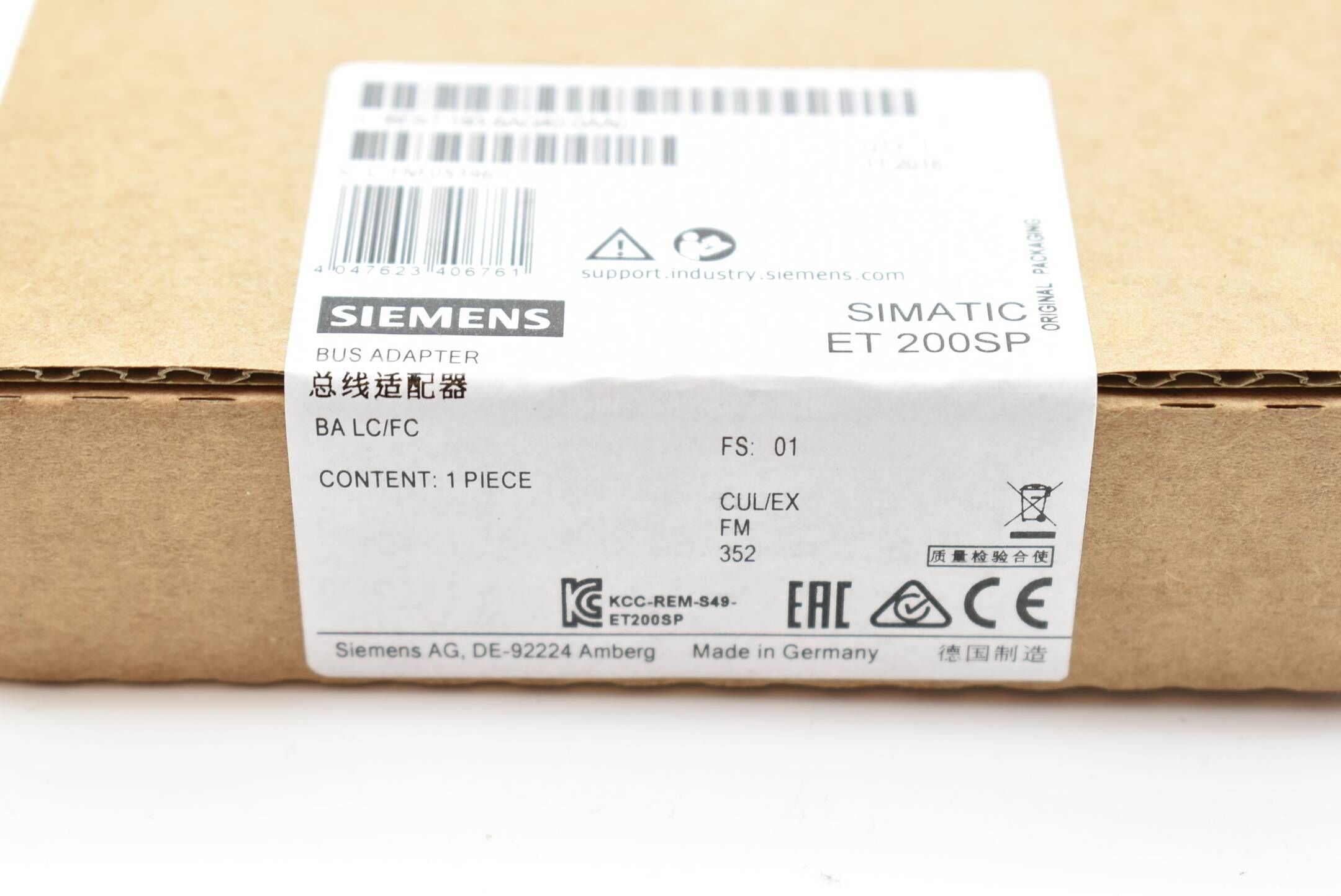 Siemens simatic ET 200SP 6ES7 193-6AG40-0AA0 ( 6ES7193-6AG40-0AA0 ) E.1