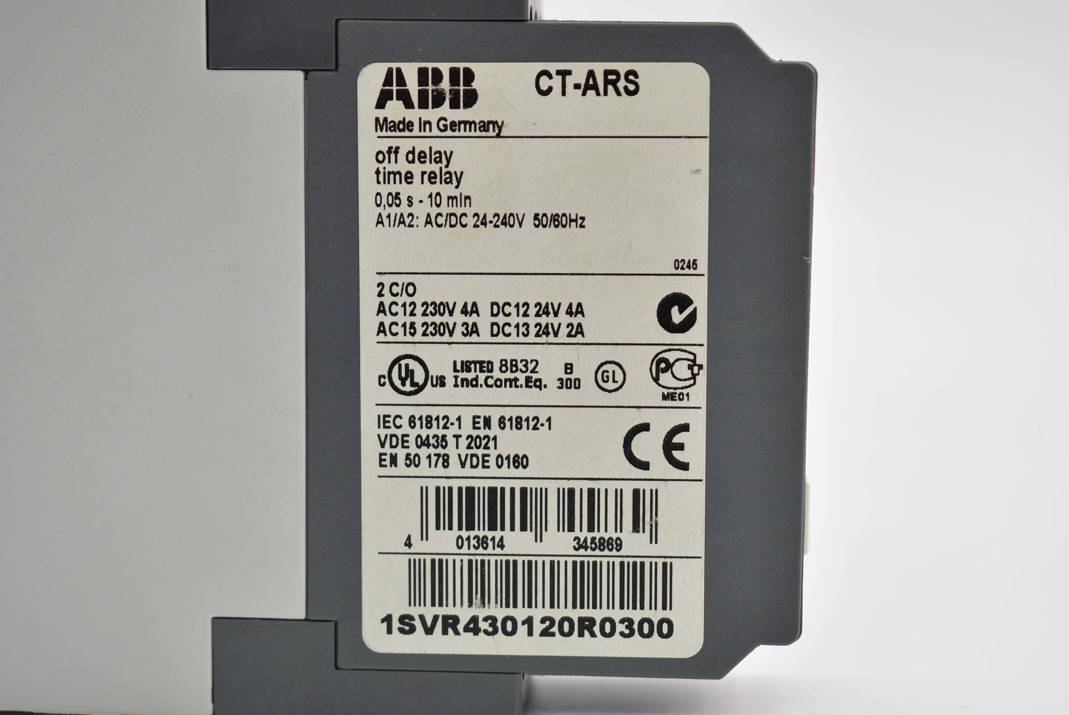 ABB Zeitrelais CT-ARS 0,05s - 10 min. 1SVR430120R0300