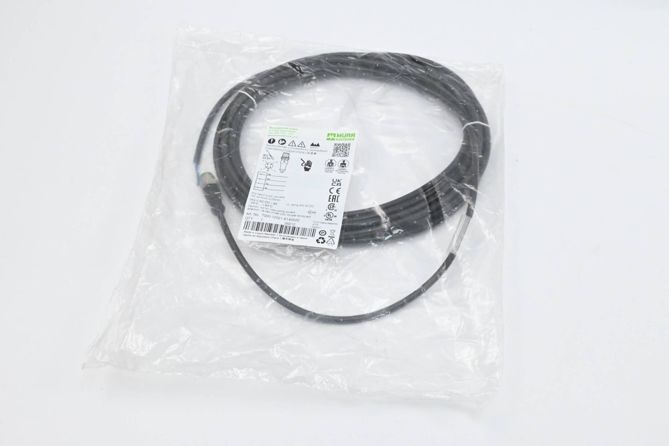 Murr Elektronik Sensor-Aktor-Kabel 7000-12021-6140500 5m