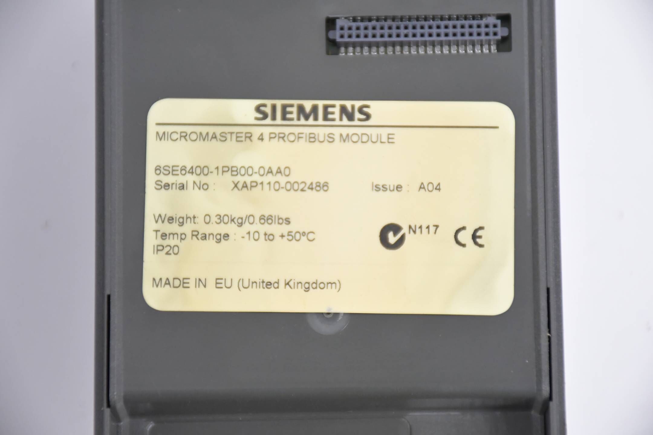 Siemens Micromaster 440 6SE6440-2AB21-1BA1 E A19/2.09 inkl. Kommutierungsdrossel