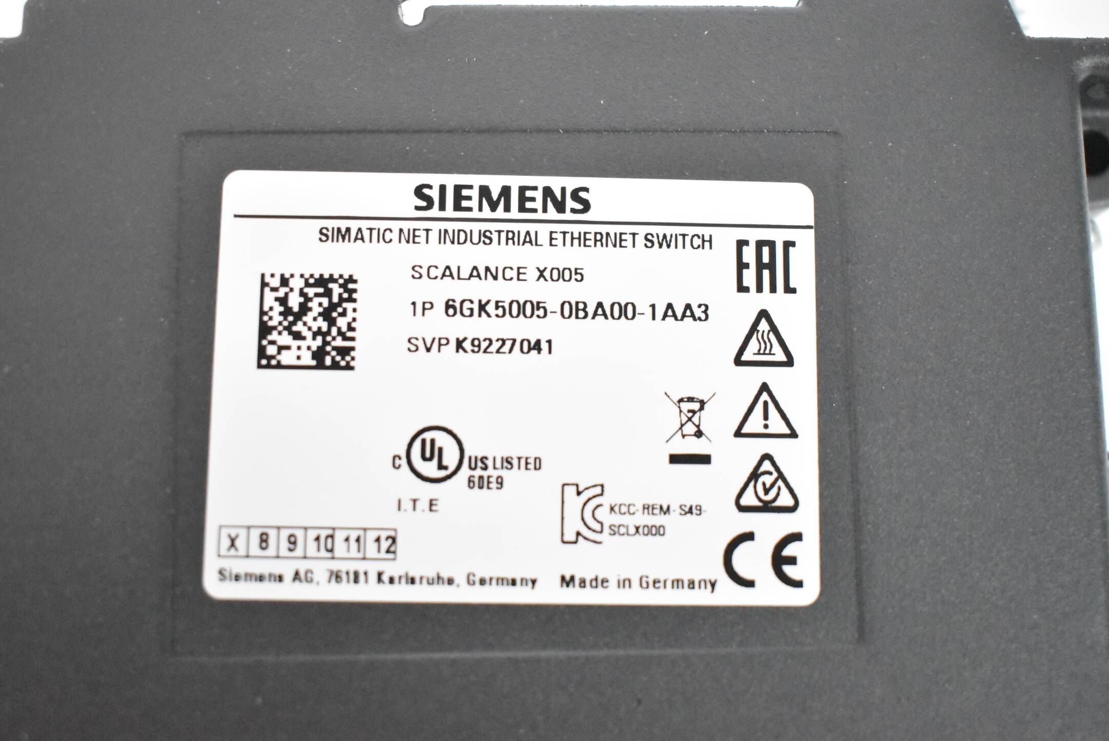 Siemens Simatic Net Scalance X005 6GK5005-0BA00-1AA3 ( 6GK5 005-0BA00-1AA3 )