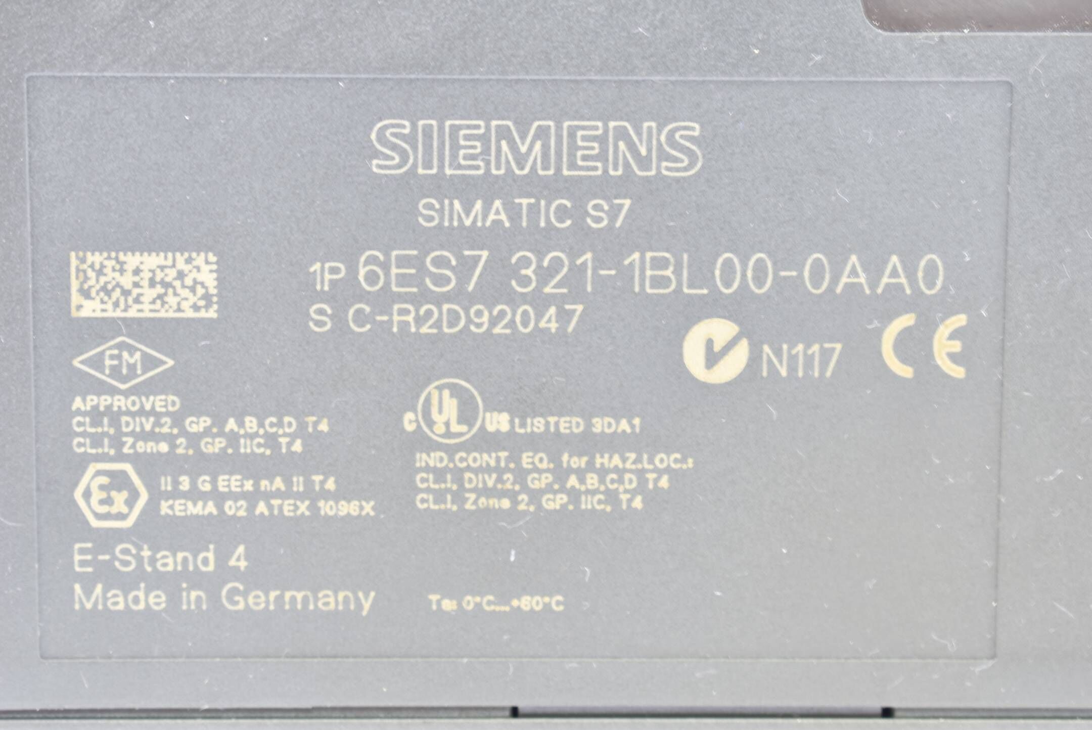 Siemens Simatic S7-300 Digital 6ES7321-1BL00-0AA0 ( 6ES7 321-1BL00-0AA0 )