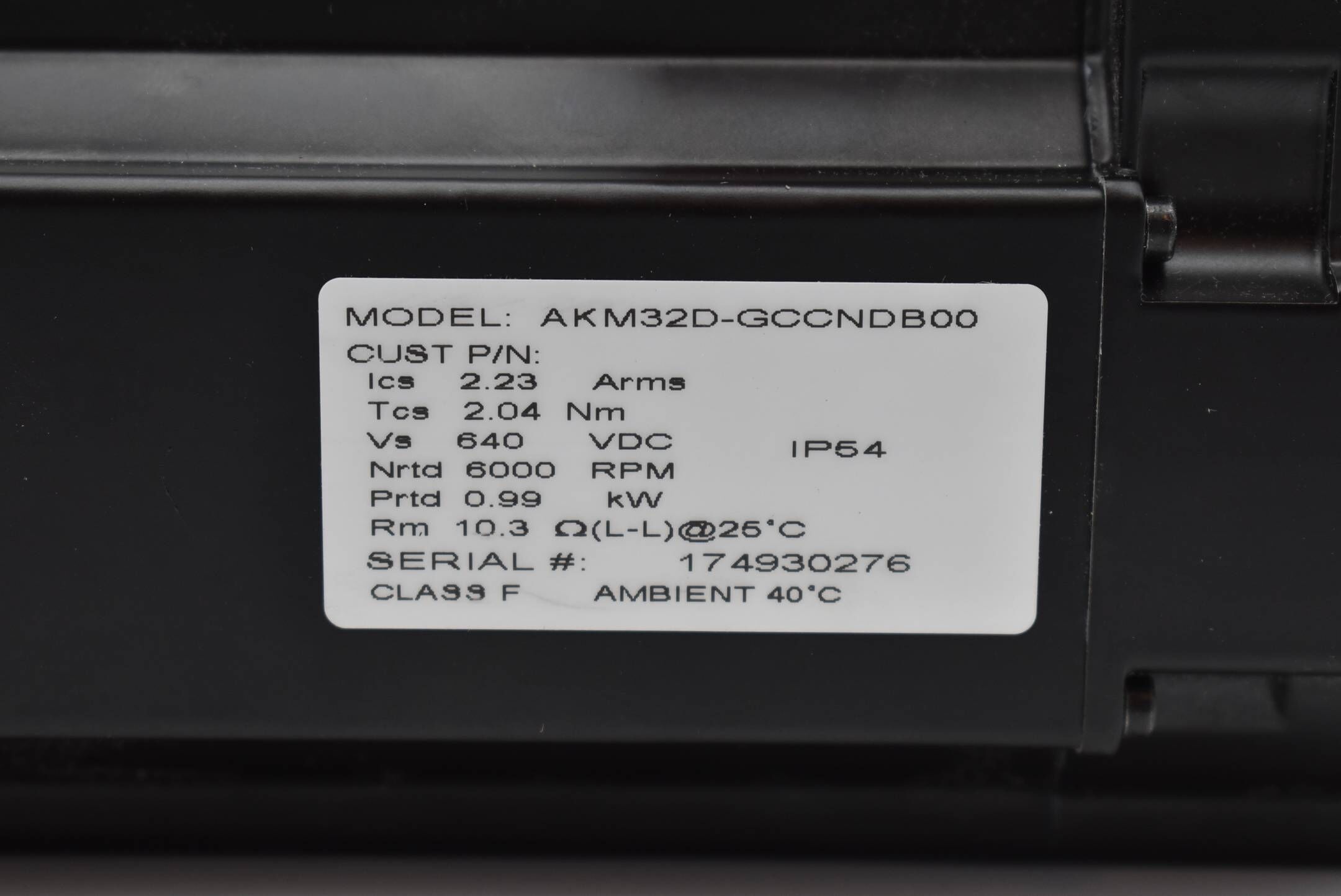 Kollmorgen 3 Φ Pm Servomotor AKM32D-GCCNDB00