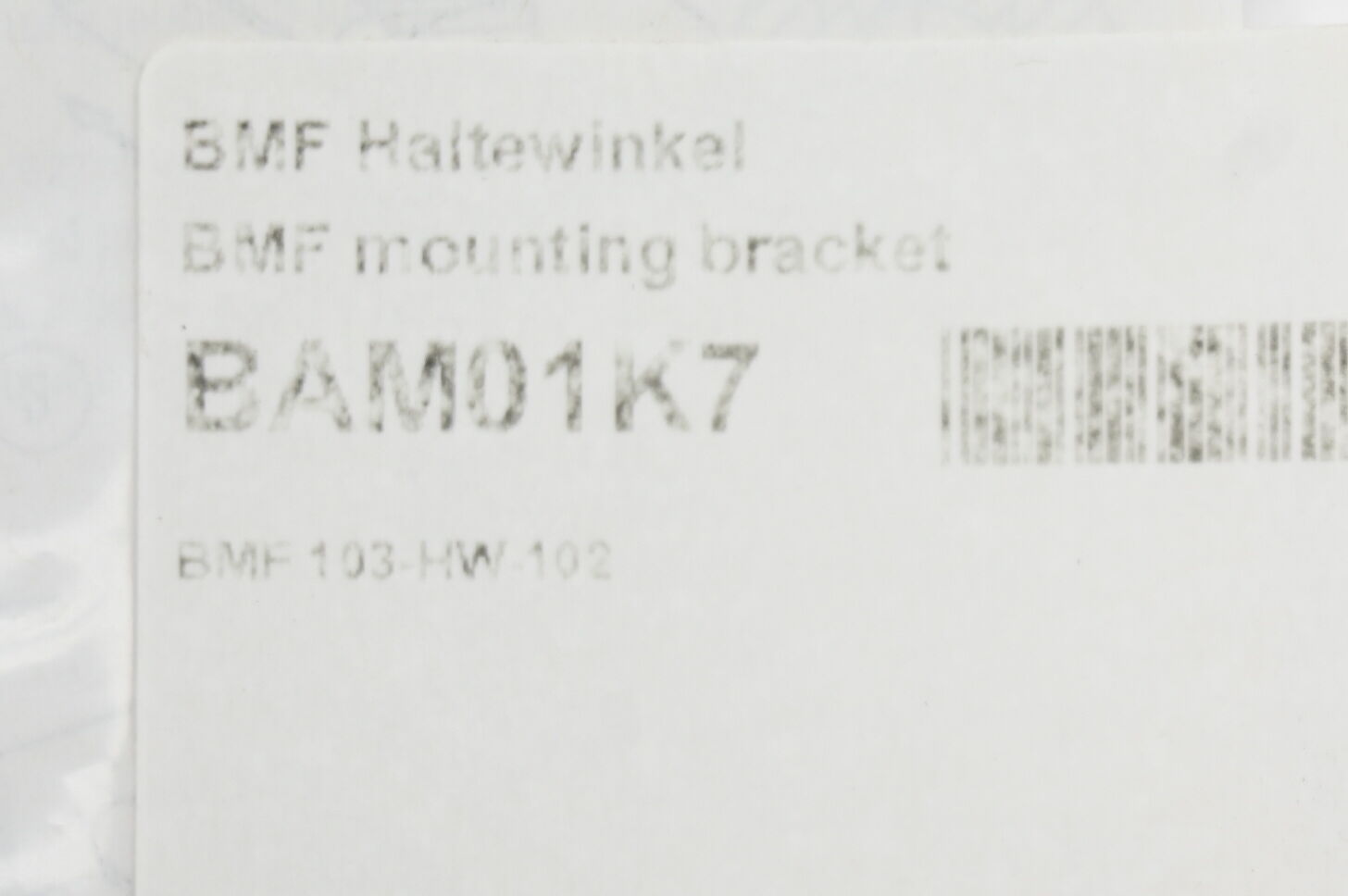 Balluff BAM01K7 BMF Haltewinkel BMF 103-HW-102 ( VE 5 Stück )