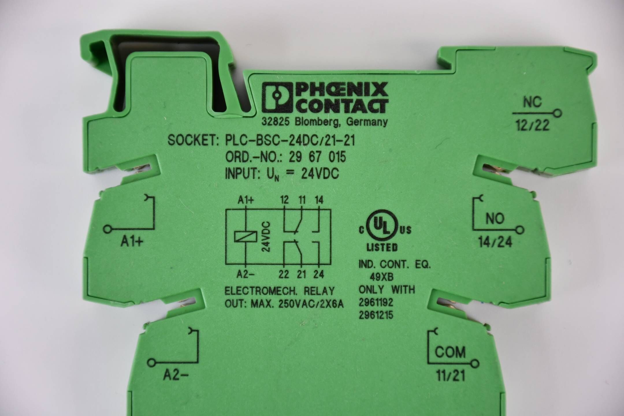 Phoenix Contact Relaissockel PLC-BSC-24DC/21-21 ( 2967015 ) inkl. 2961192 Relais