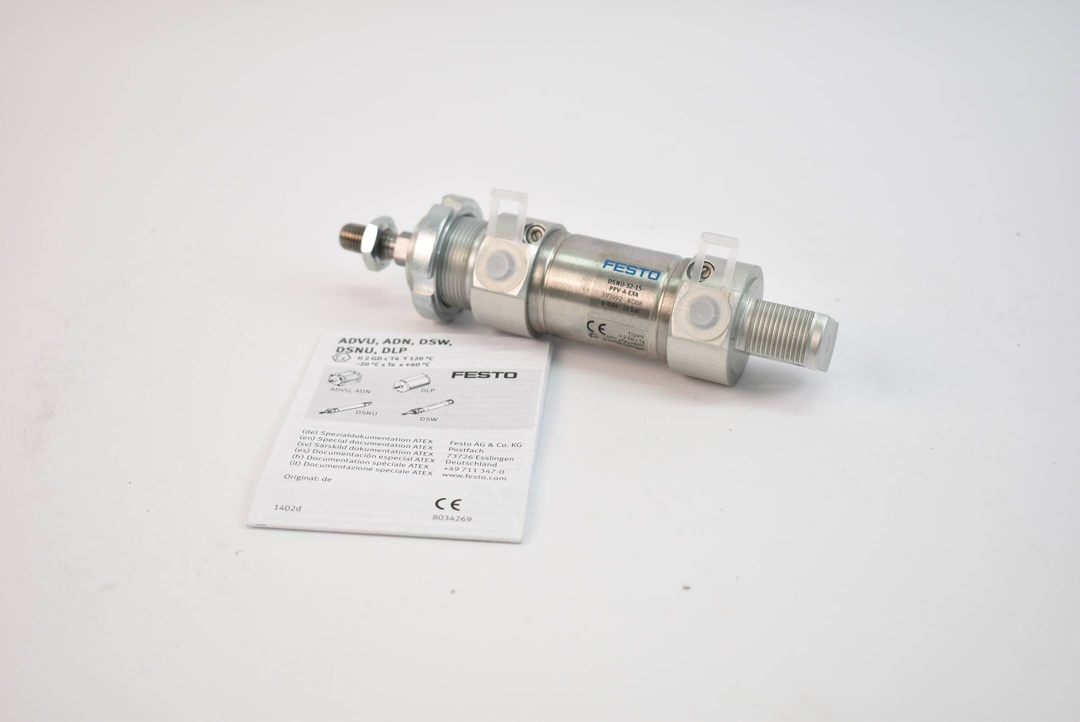 Festo Normzylinder 10 bar DSNU-32-15-PPV-A-EX4 ( 193992 )