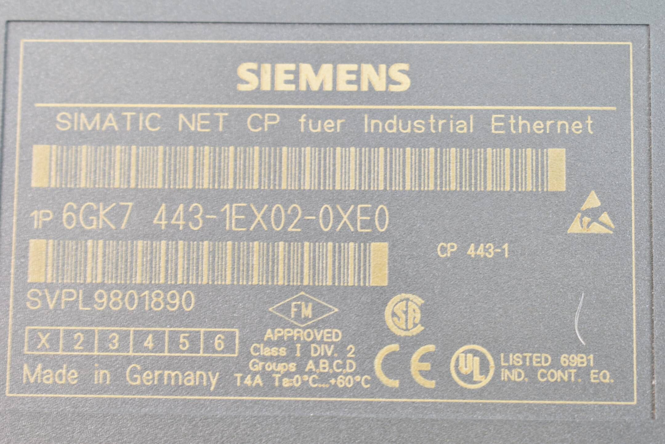 Siemens simatic NET 6GK7 443-1EX02-0XE0 ( 6GK7443-1EX02-0XE0 )