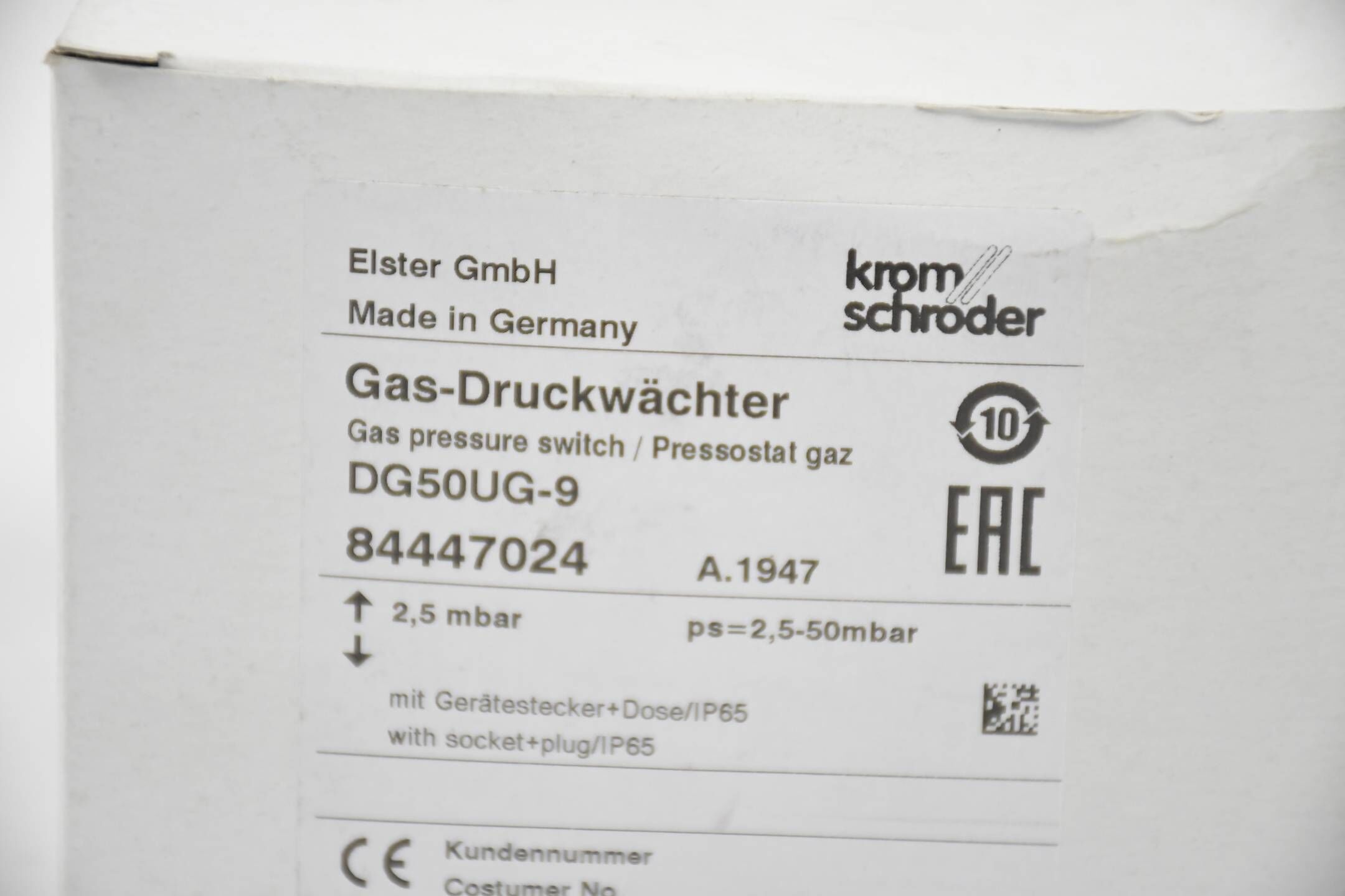 Krom Schröder Gas-Druckwächter DG50UG-9 ( 84447024 )