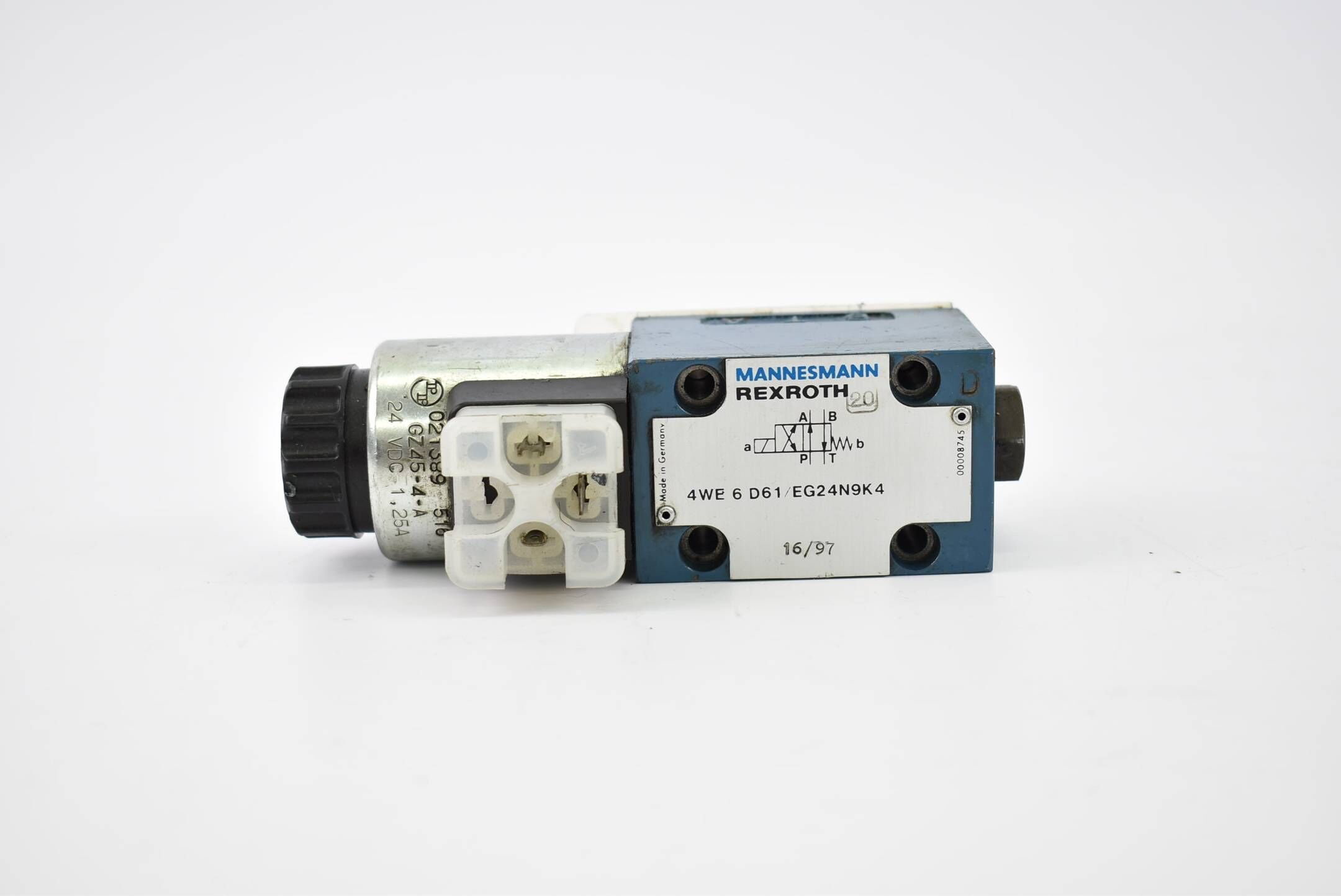 Mannesmann Rexroth Magnetventil 24 VDC 1,25 A 4WE6D61/EG24N9K4