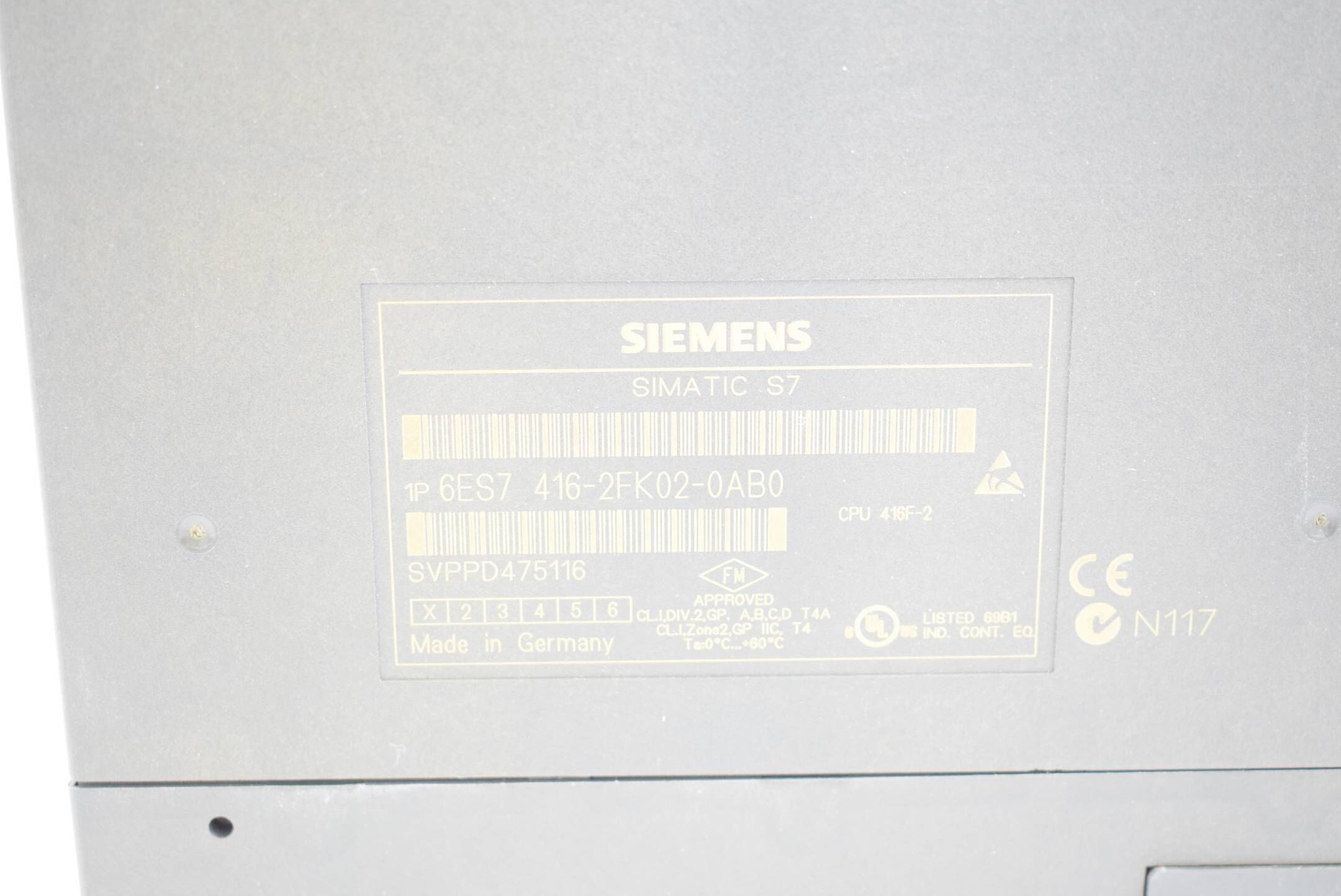 Siemens simatic S7-400 CPU 416F-2 6ES7 416-2FK02-0AB0 ( 6ES7416-2FK02-0AB0 ) E1