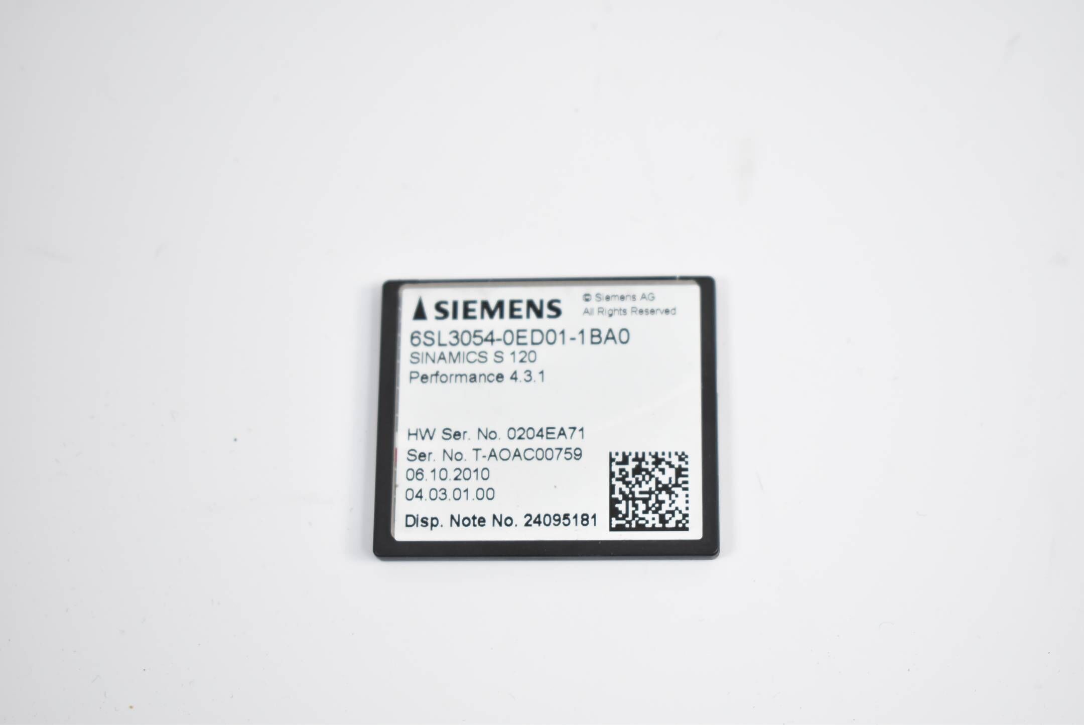 Siemens SINAMICS S120 CompactFlash Card 6SL3054-0ED01-1BA0 (  6SL3 054-0ED01-1BA0 ) 