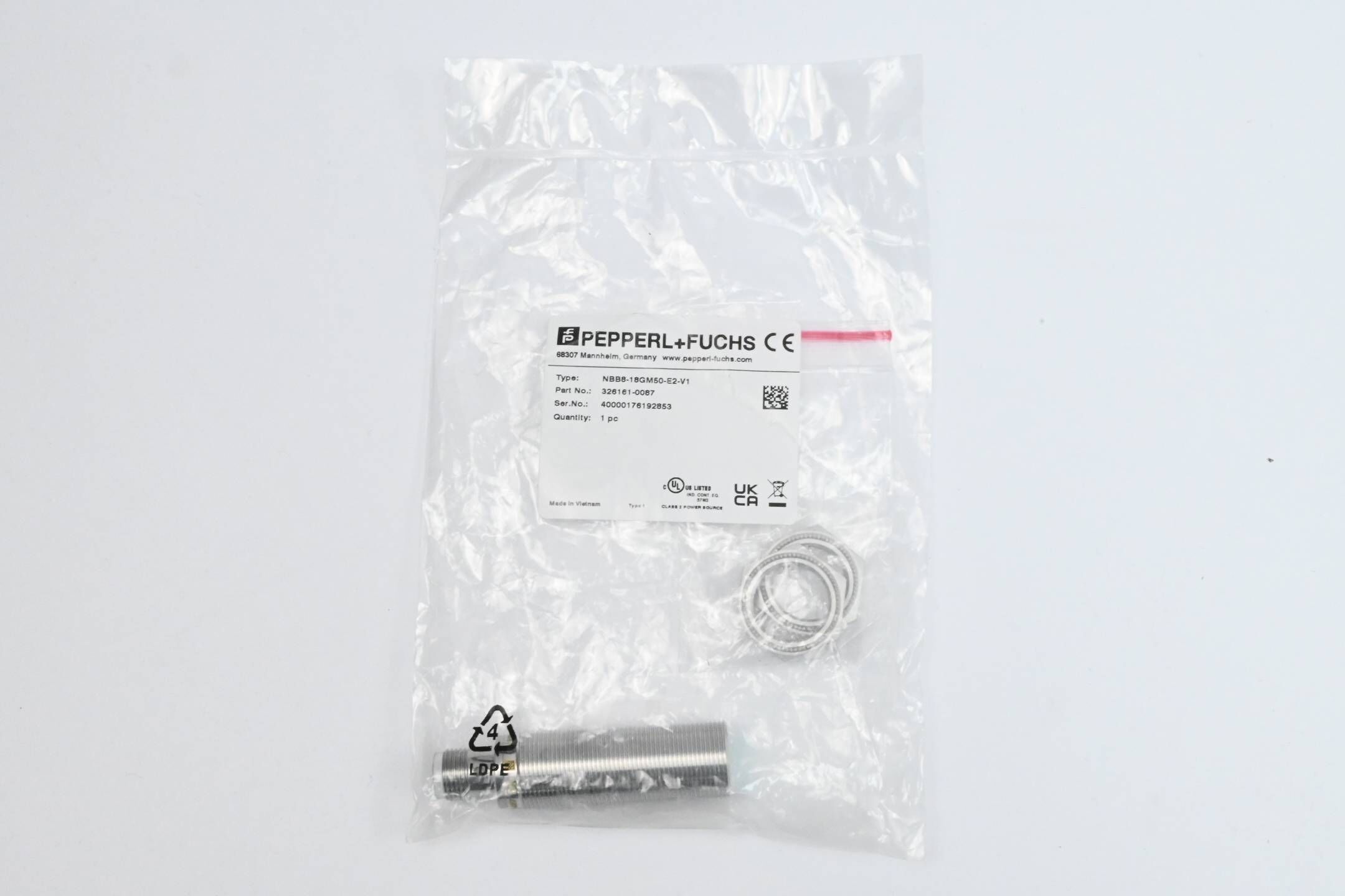 Pepperl + Fuchs NBB8-18GM50-E2-V1 Näherungssensor ( 326161-0087 )