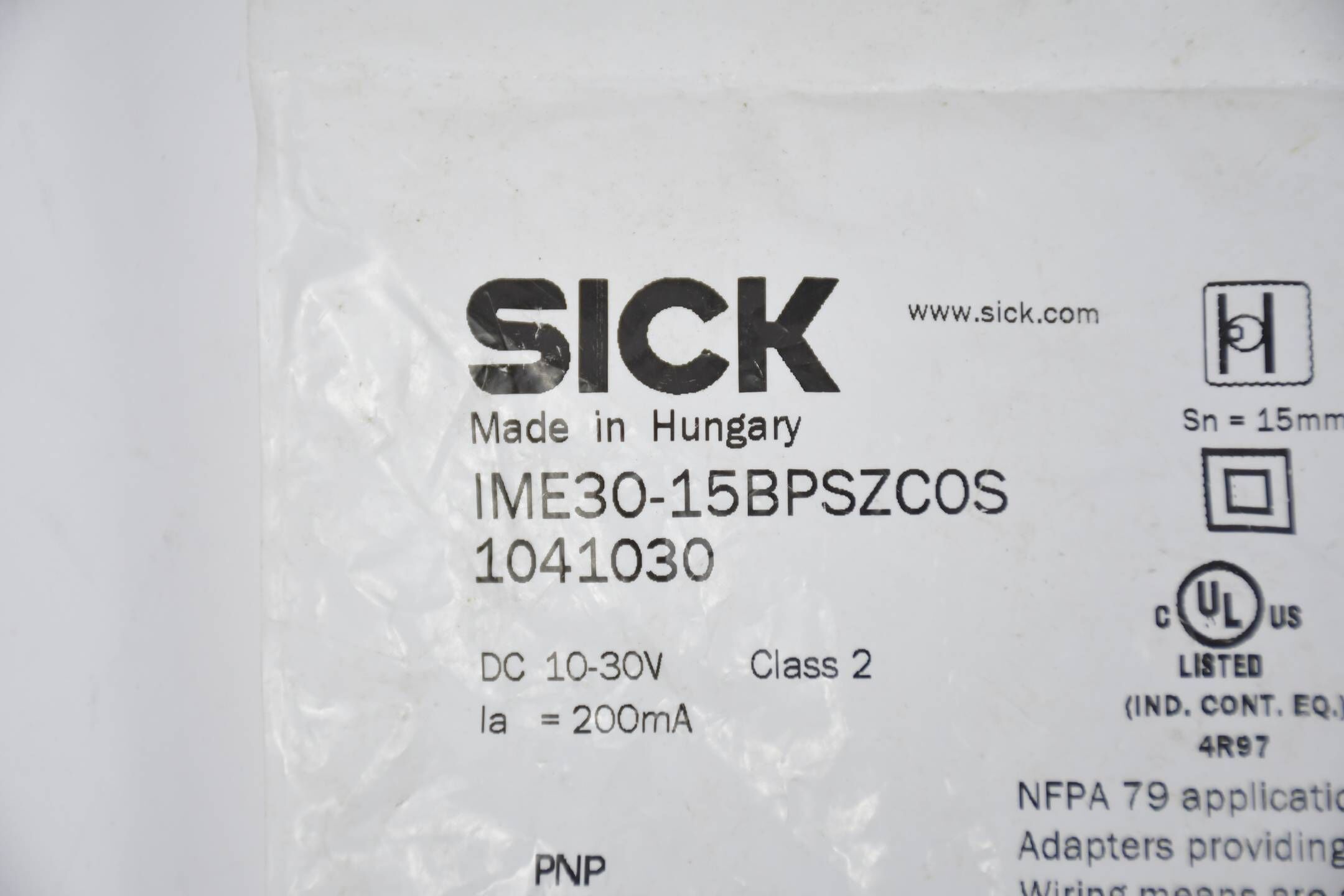 SICK Induktiver Näherungssensor IME30-15BPSZC0S ( 1041030 )