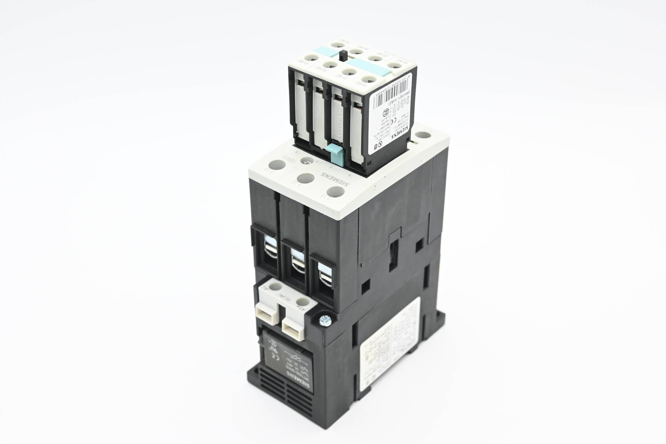 Siemens Leistungsschütz 3RT1035-1BB44 + Hilfsschalterblock 3RH1921-1HA31