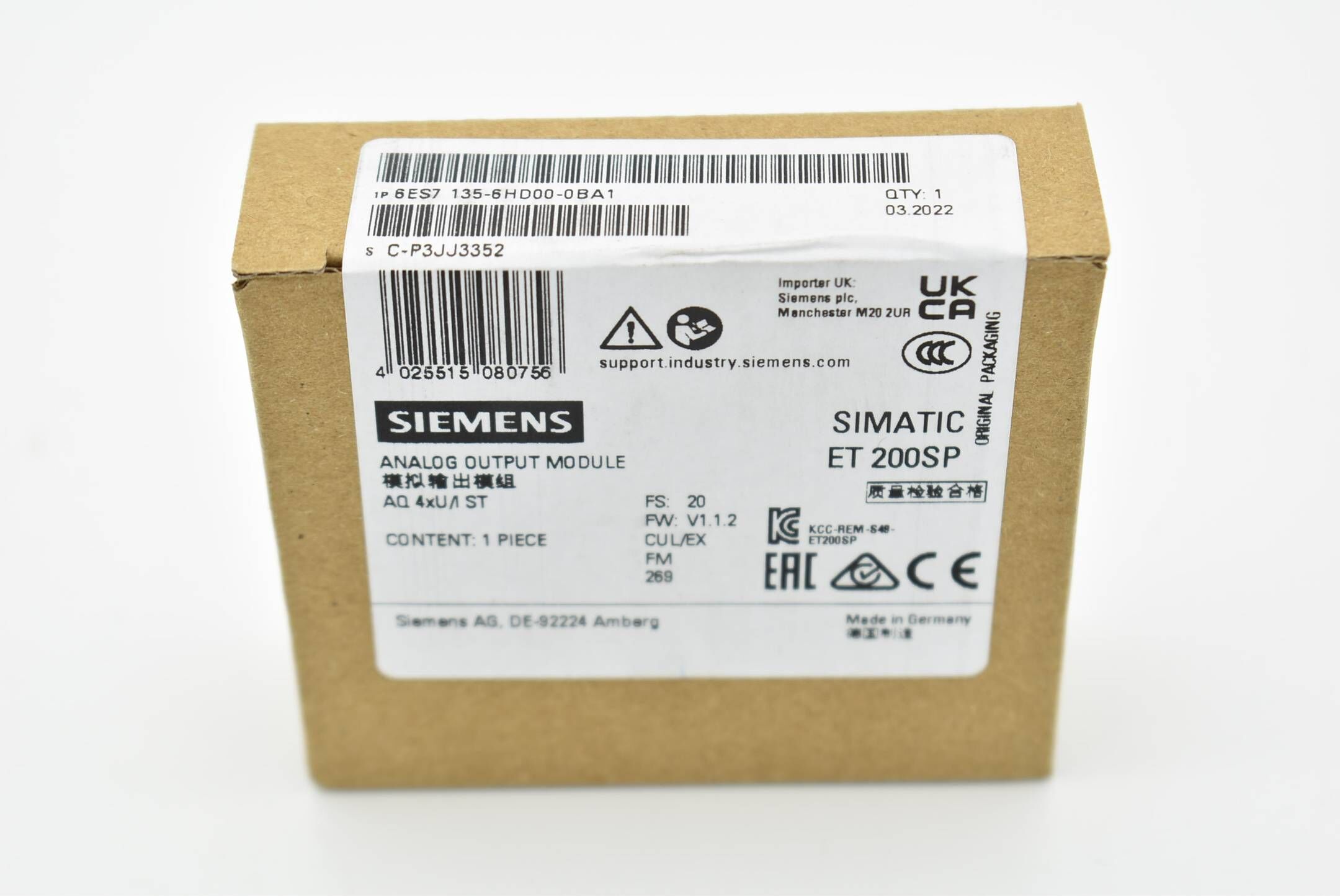 Siemens Simatic ET200SP 6ES7135-6HD00-0BA1 ( 6ES7 135-6HD00-0BA1 )