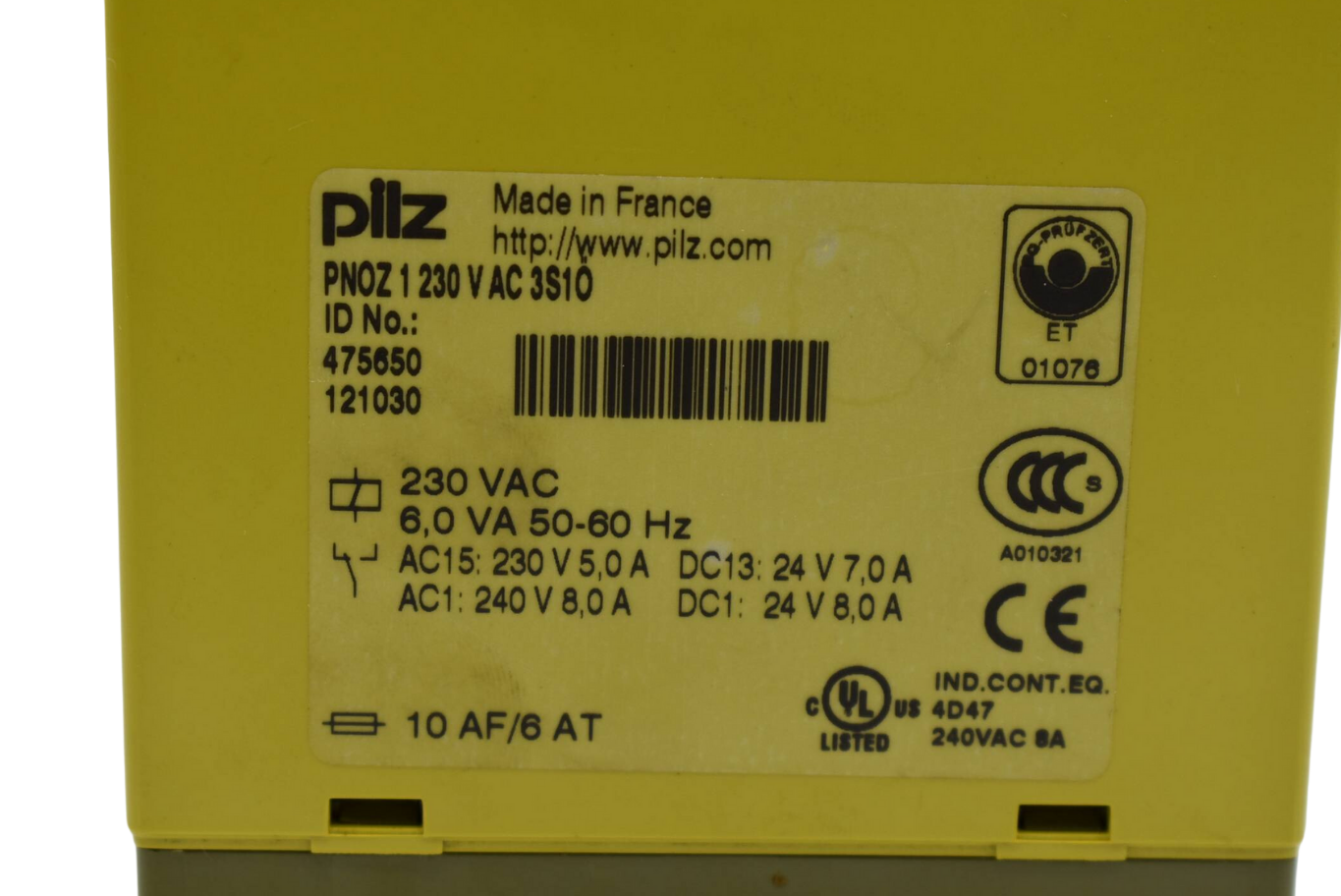 Pilz Sicherheitsrelais PNOZ 1 230VAC 3S1Ö ( 475650 )