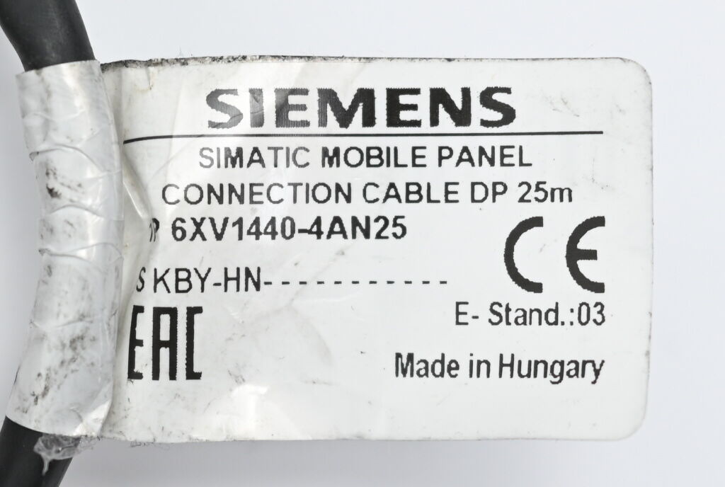 Siemens Anschlusskabel DP für Mobile Panels 6XV1440-4AN25 ( 6XV1 440-4AN25 ) 25m