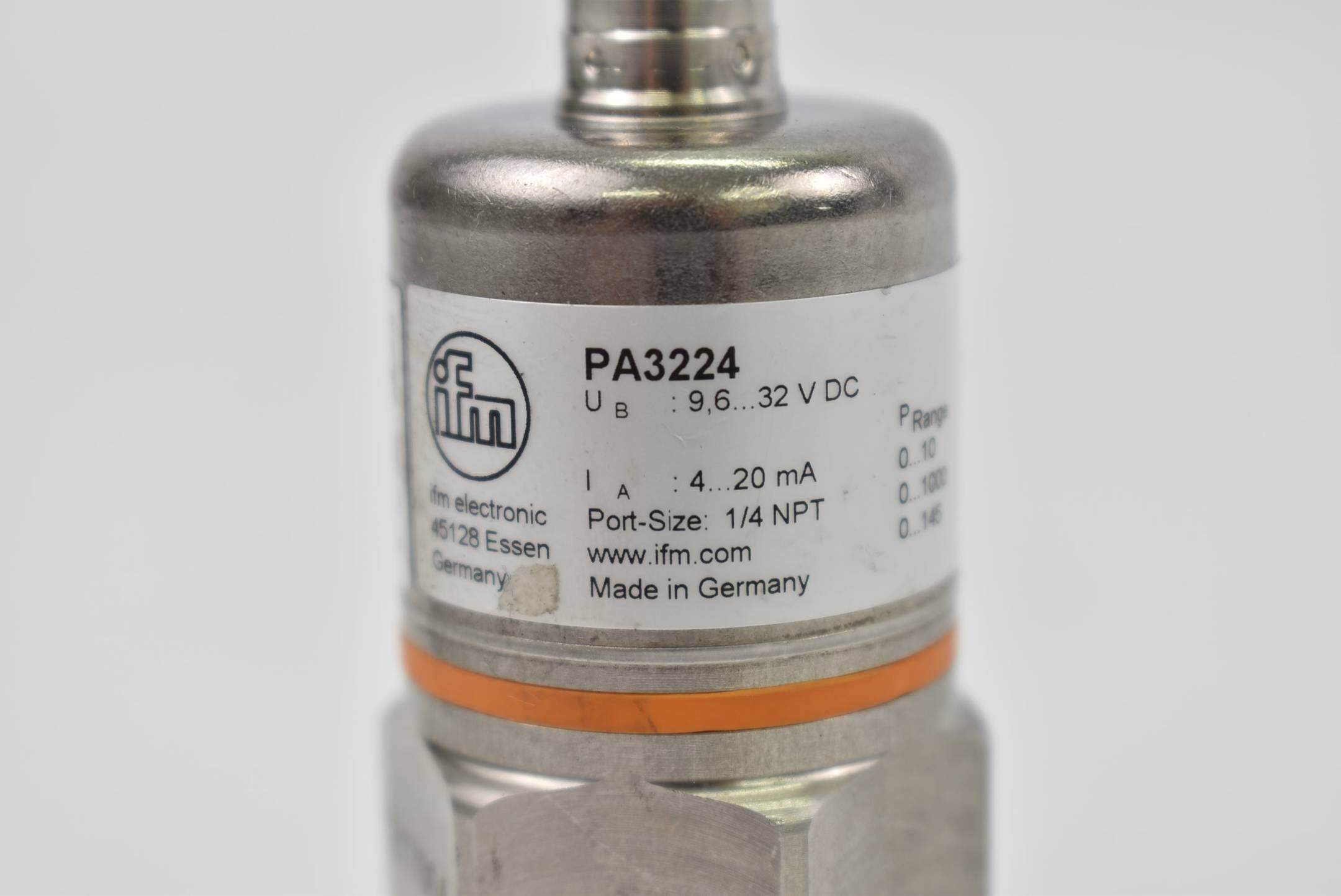 Ifm Drucktransmitter mit keramischer Messzelle 4-20mA 75bar PA3224