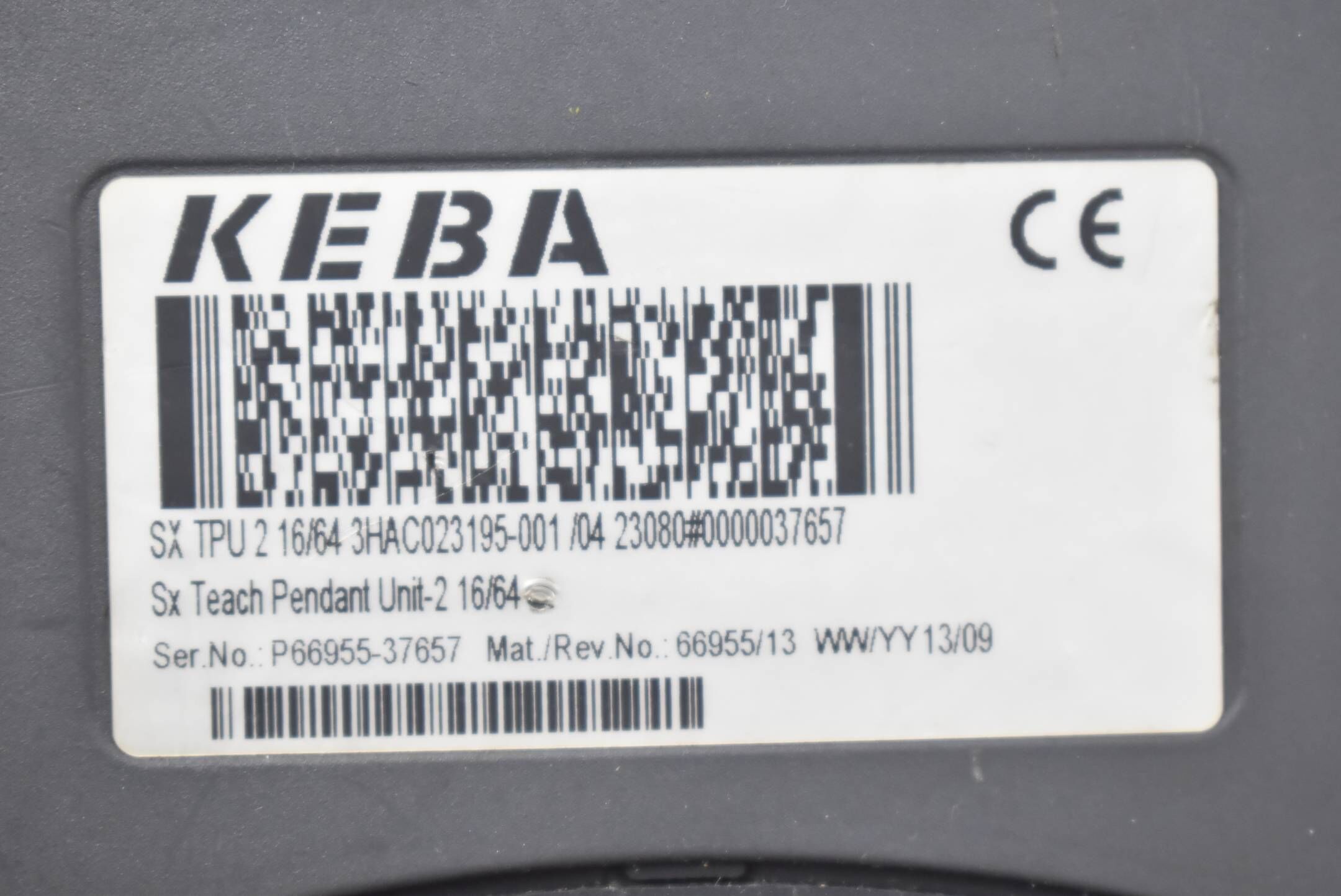 Keba Teach Pendant Unit-2 TPU 2 16/64 3HAC023195-001/04 ( 66955/13 )