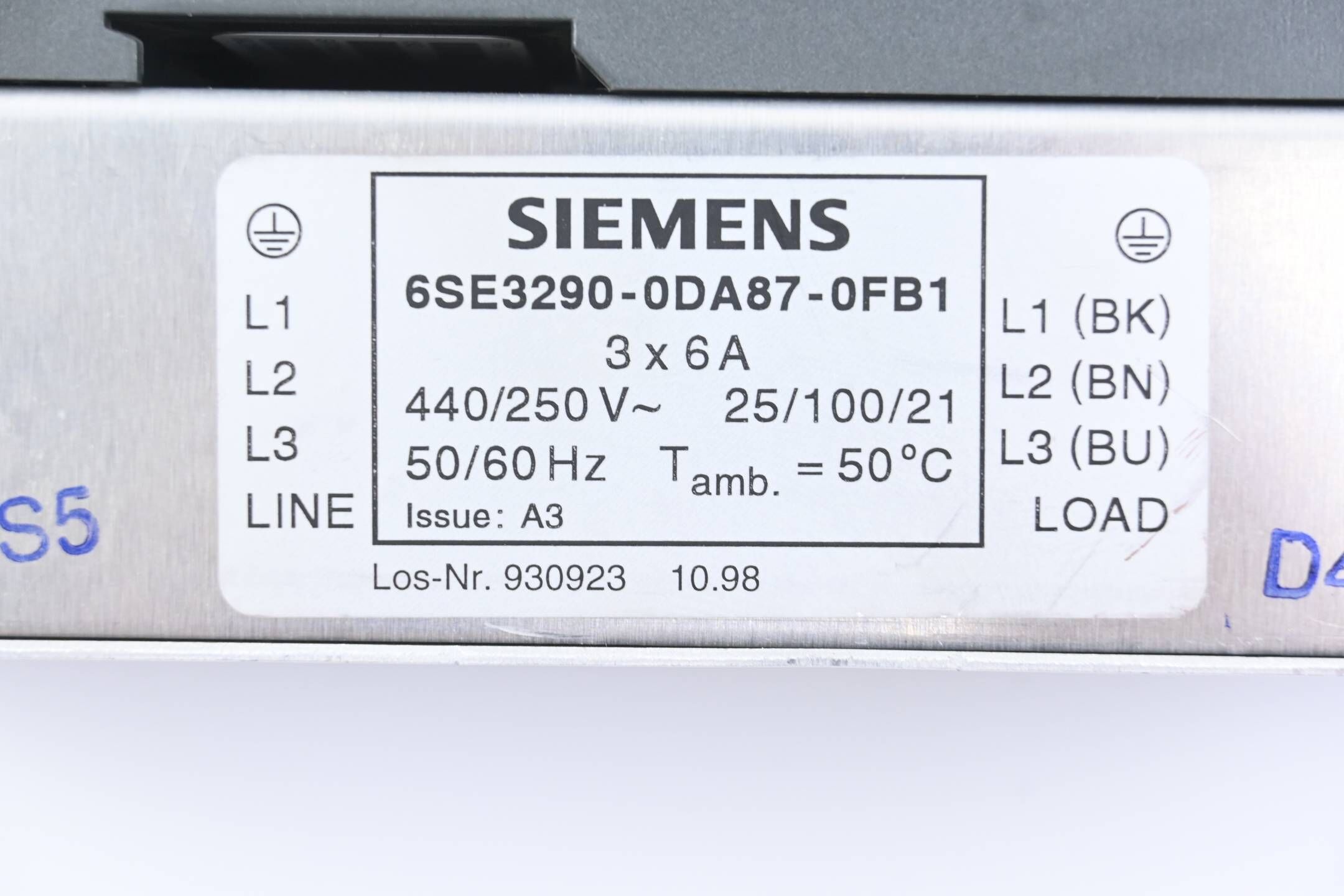 Siemens Micromaster 6SE3211-1DA40 inkl. Unterbau Filter 6SE3290-0DA87-0FB1