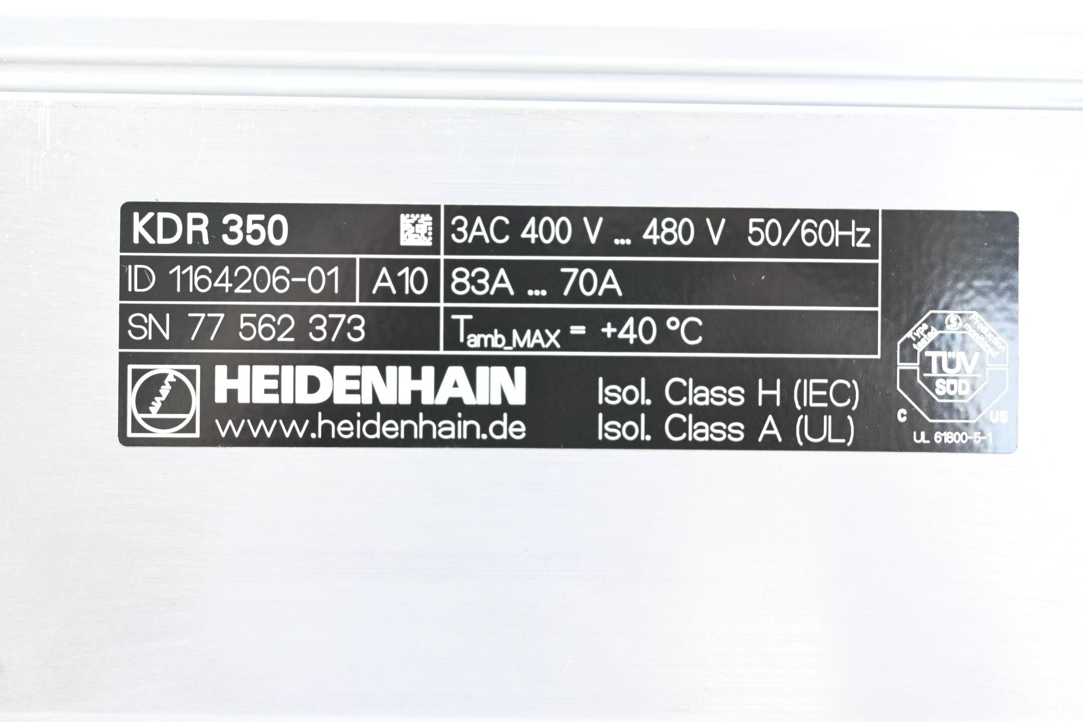 Heidenhain Kommutierungsdrossel KDR 350 ( 1164206-01 ) Ver. A10