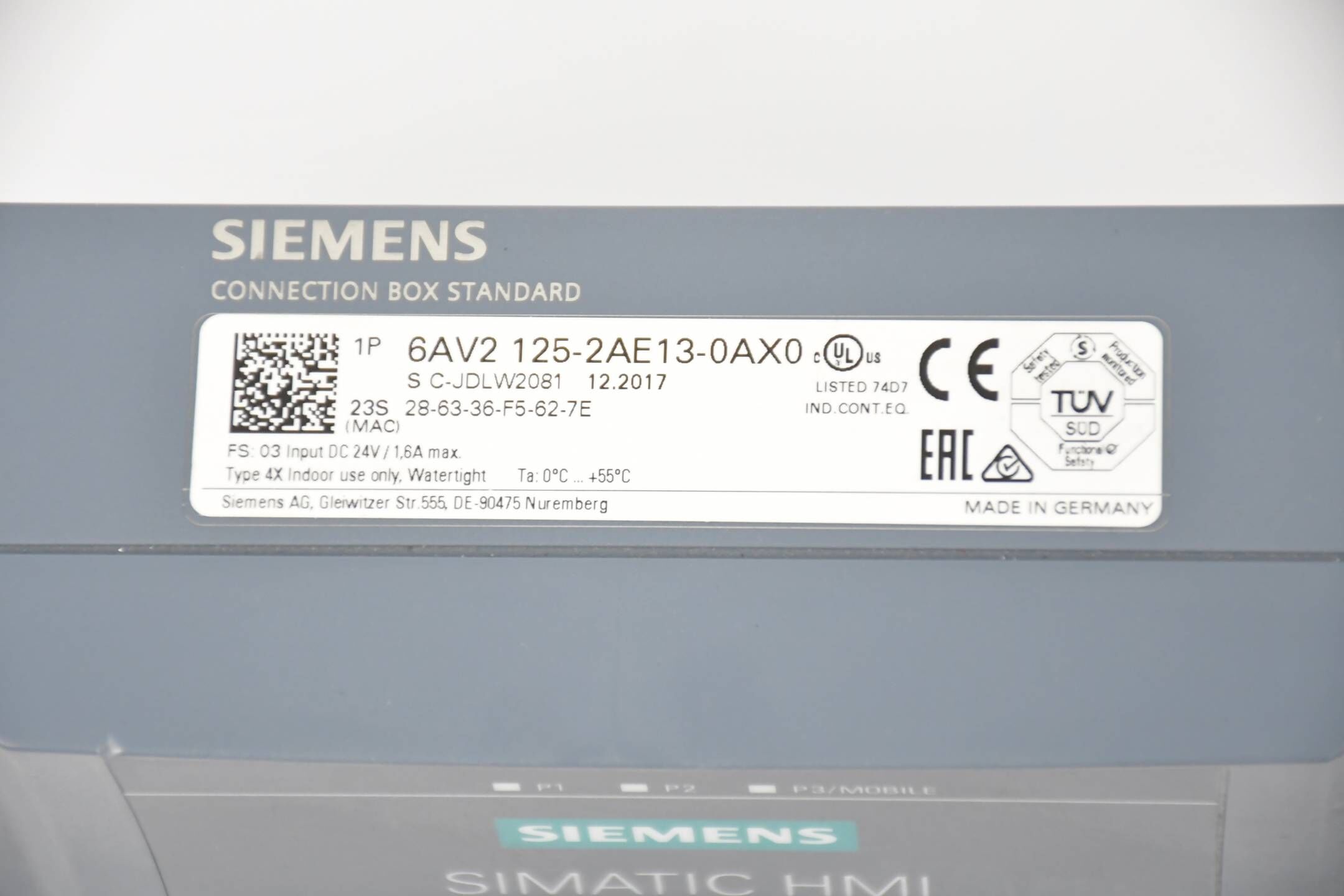 Siemens simatic HMI Anschluss-Box 6AV2 125-2AE13-0AX0 ( 6AV2125-2AE13-0AX0 )