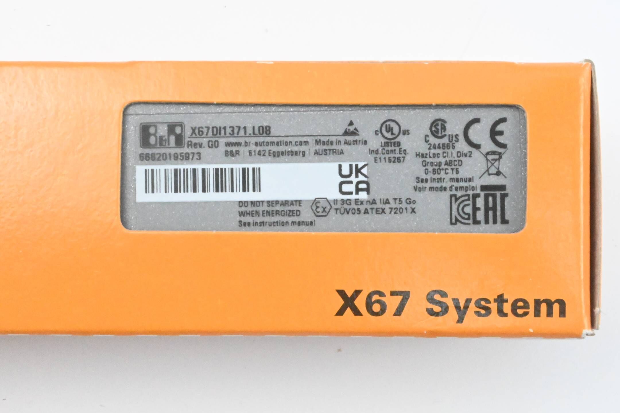 B&R automation digitales Eingangsmodul X67 DI 1371.L08 ( X67DI1371.L08 ) Rev. G0