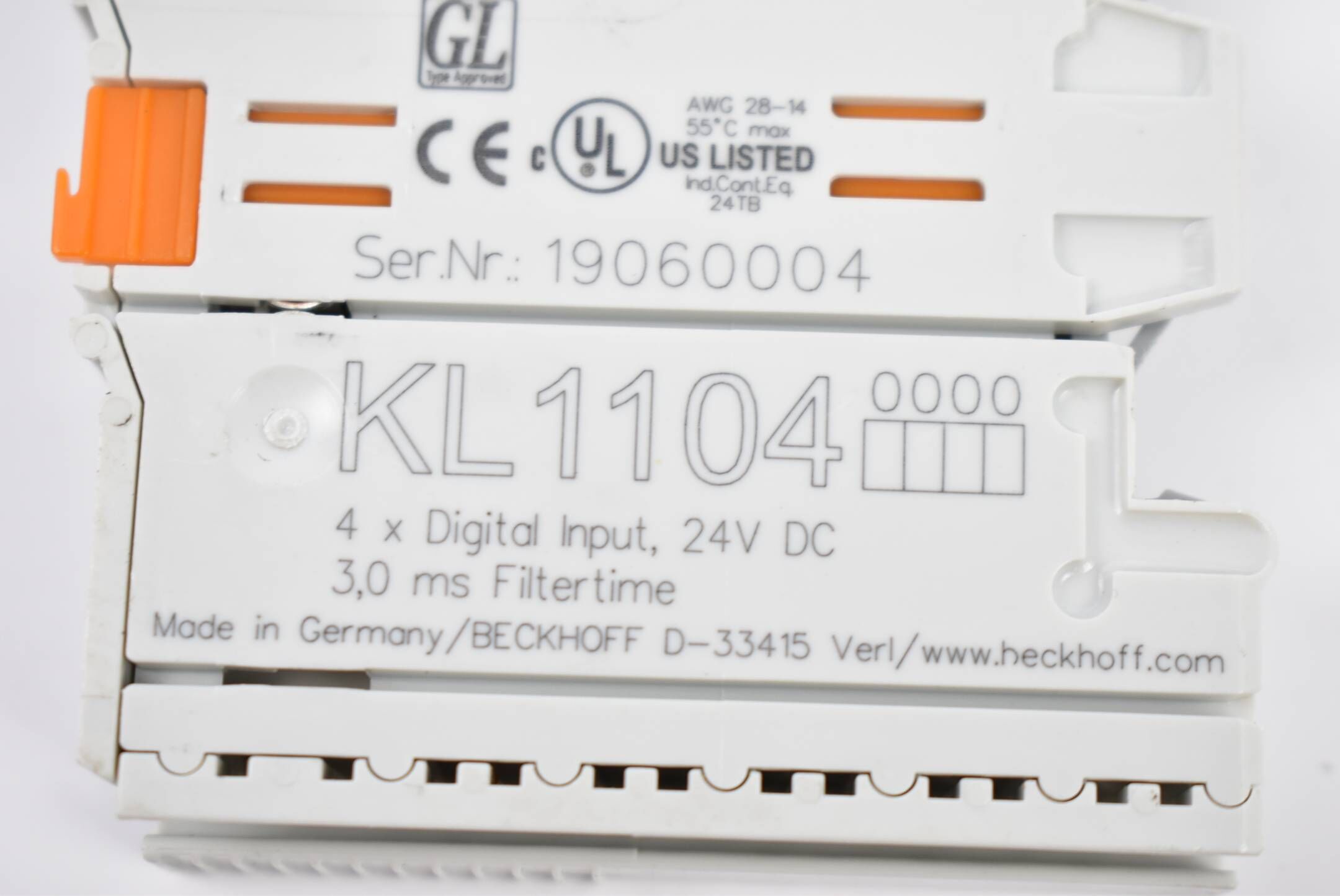 Beckhoff Busklemme 4-Kanal-Digital-Eingang KL1104