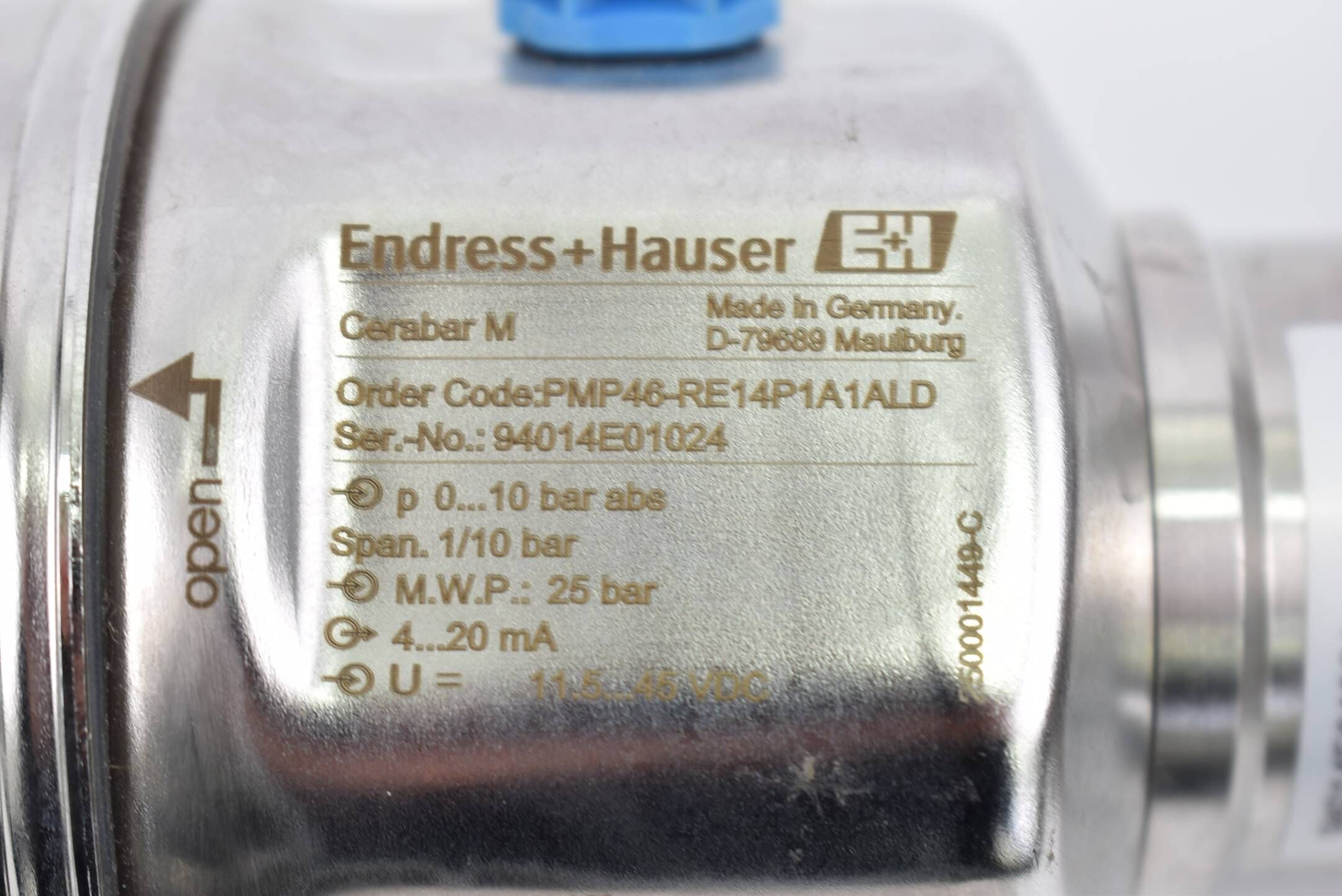 Endress+Hauser Cerabar M 0-10 bar 4-20 mA 11,5-45 VDC PMP46-RE14P1A1ALD